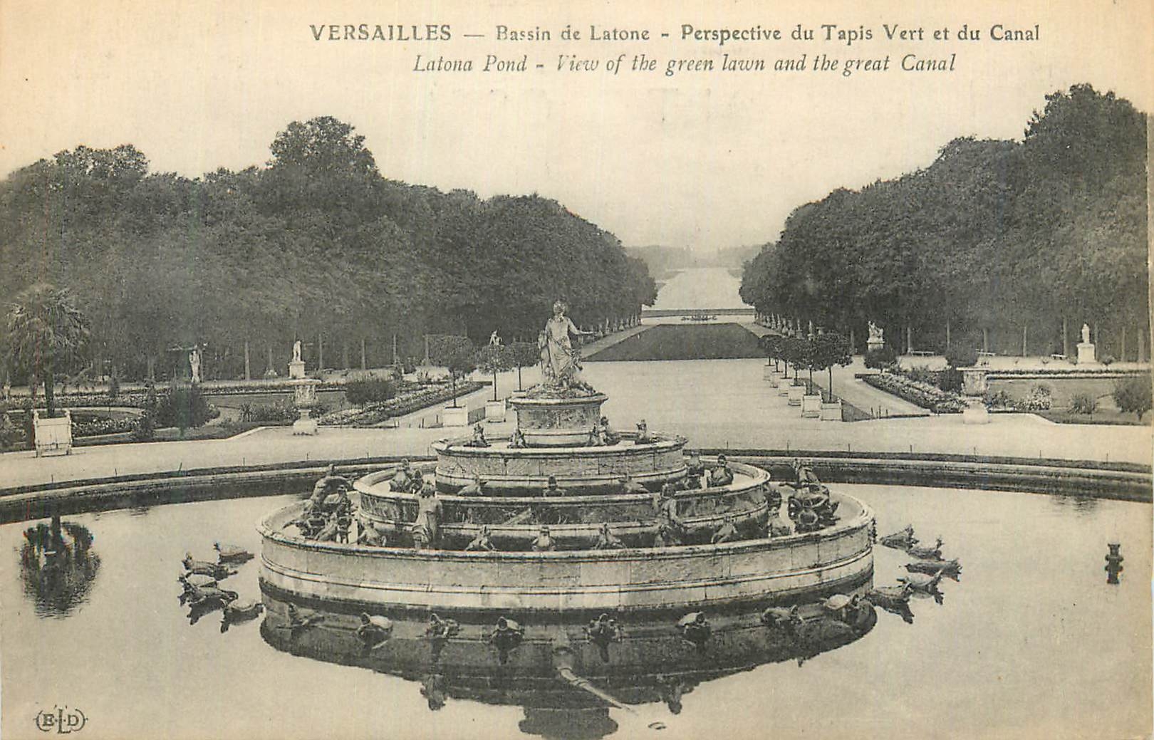 CPA Versailles Bassin de Latone Perspective du Tapis Vert et du Canal