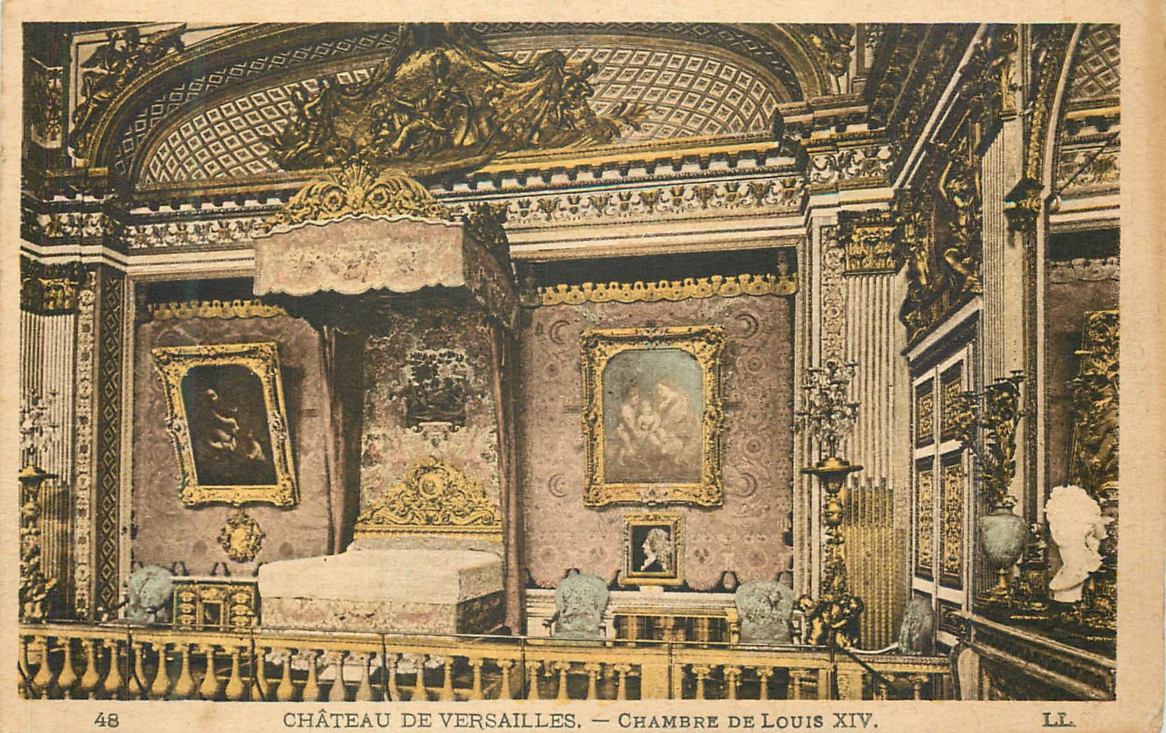 CPA Chateau de Versailles Chambre de Louis XIV