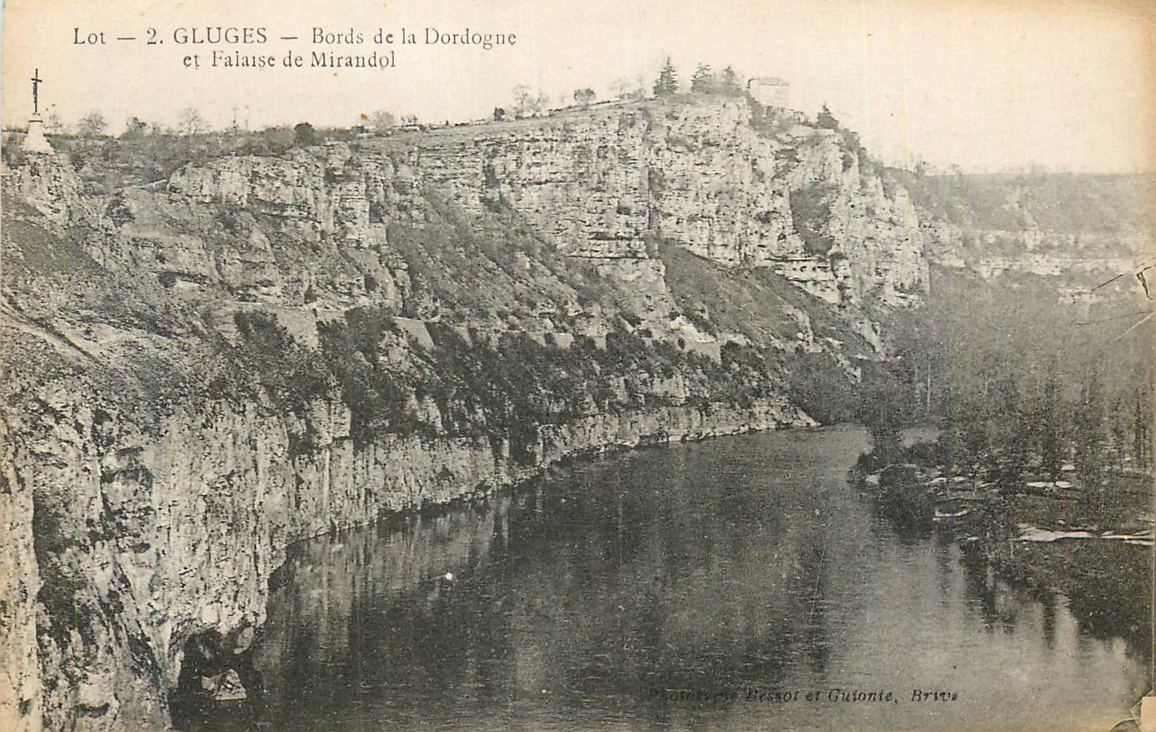 Gluges — Bords de la Dordogne et Falaise de Mirandol — Éditeur Brive