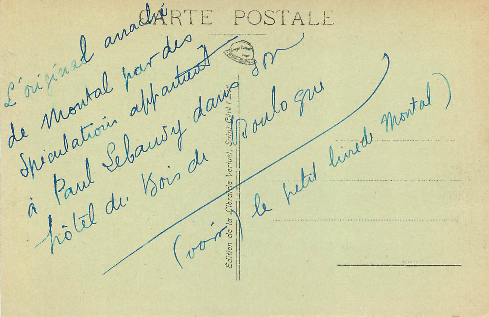 Cheminée de la Grande Salle à Manger du Château de Montal — Lot — Édition de la Librairie Virtuel — Rückseite