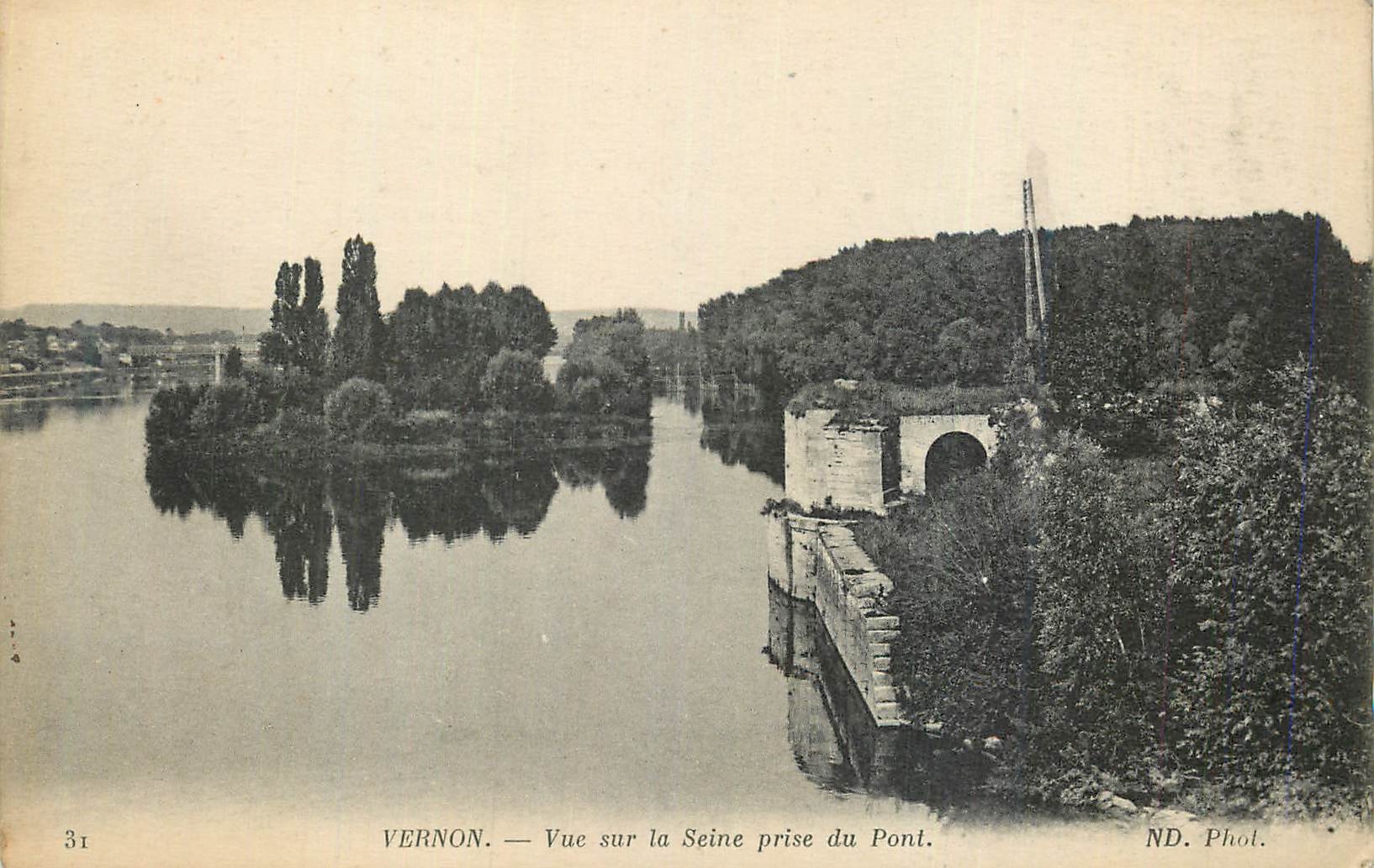 CPA Vernon Vue Sur la Saine Prise du Pont