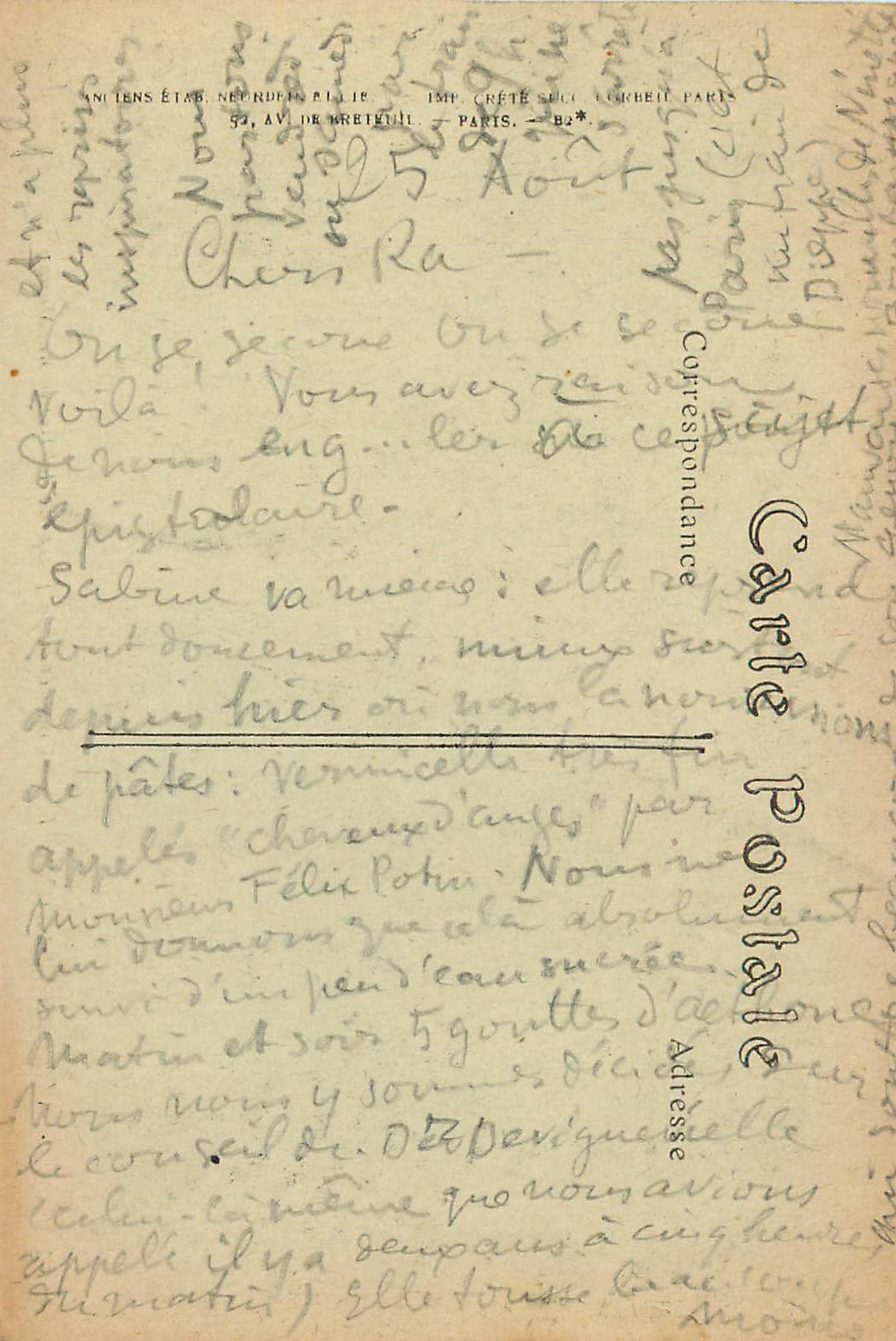 CPA Vernon Vernonnet Vue Generale prise de la Route de Magny — Rückseite