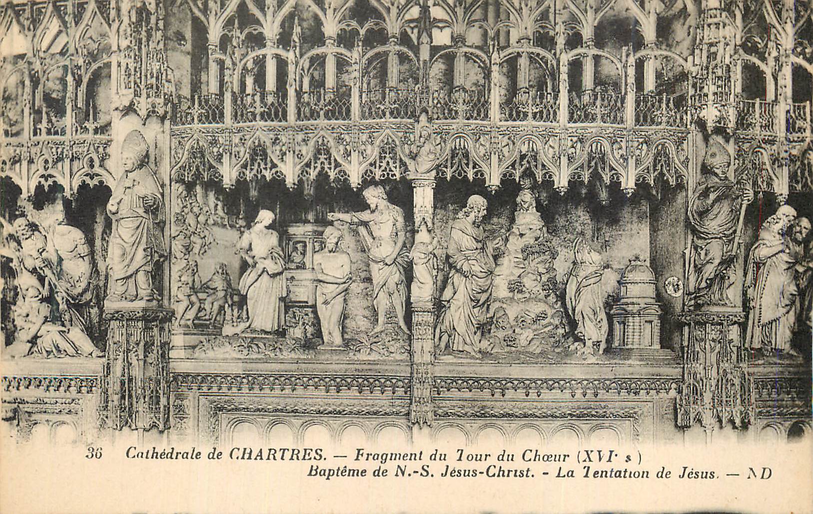 CPA Cathedrale de Chartres Fragment du Tour du Choeur (XVIe Siecle)