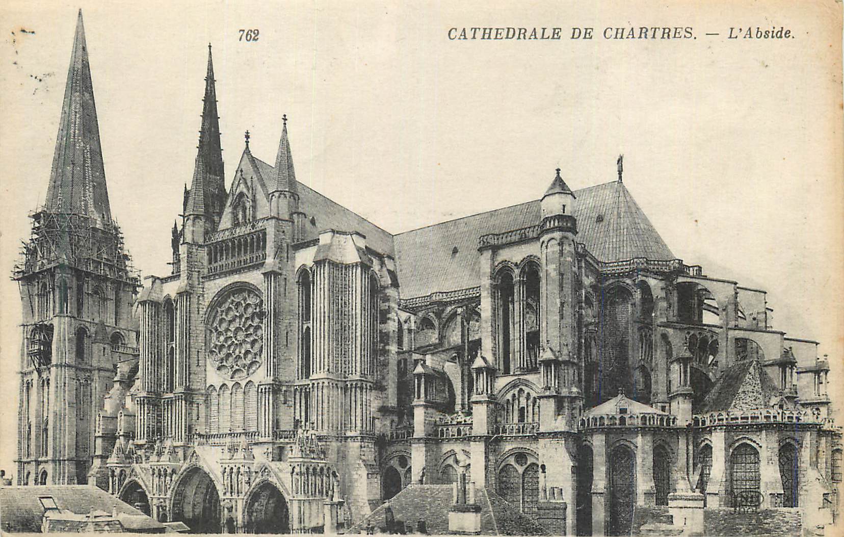 Cathédrale de Chartres — L'Abside — Imp. Phot. Neurden & Cie, 762 - Recto