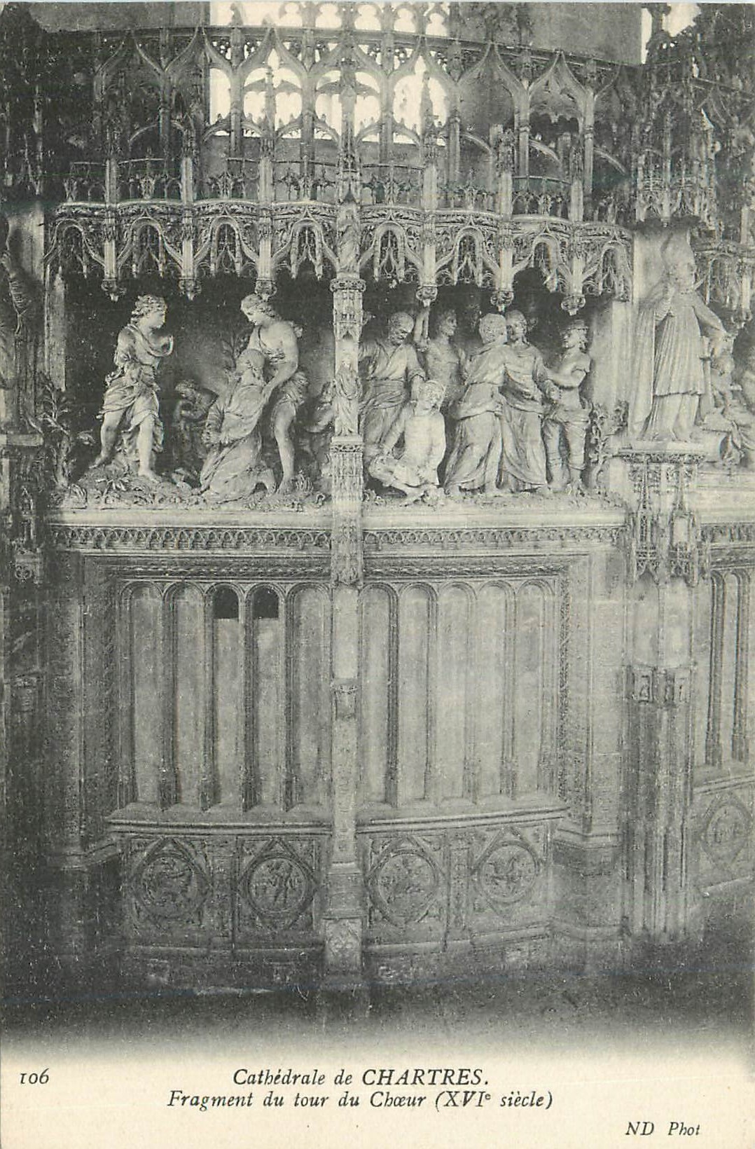 CPA Cathedrale de Chartres Fragement du Tour du Choeur (XVIe Siecle)