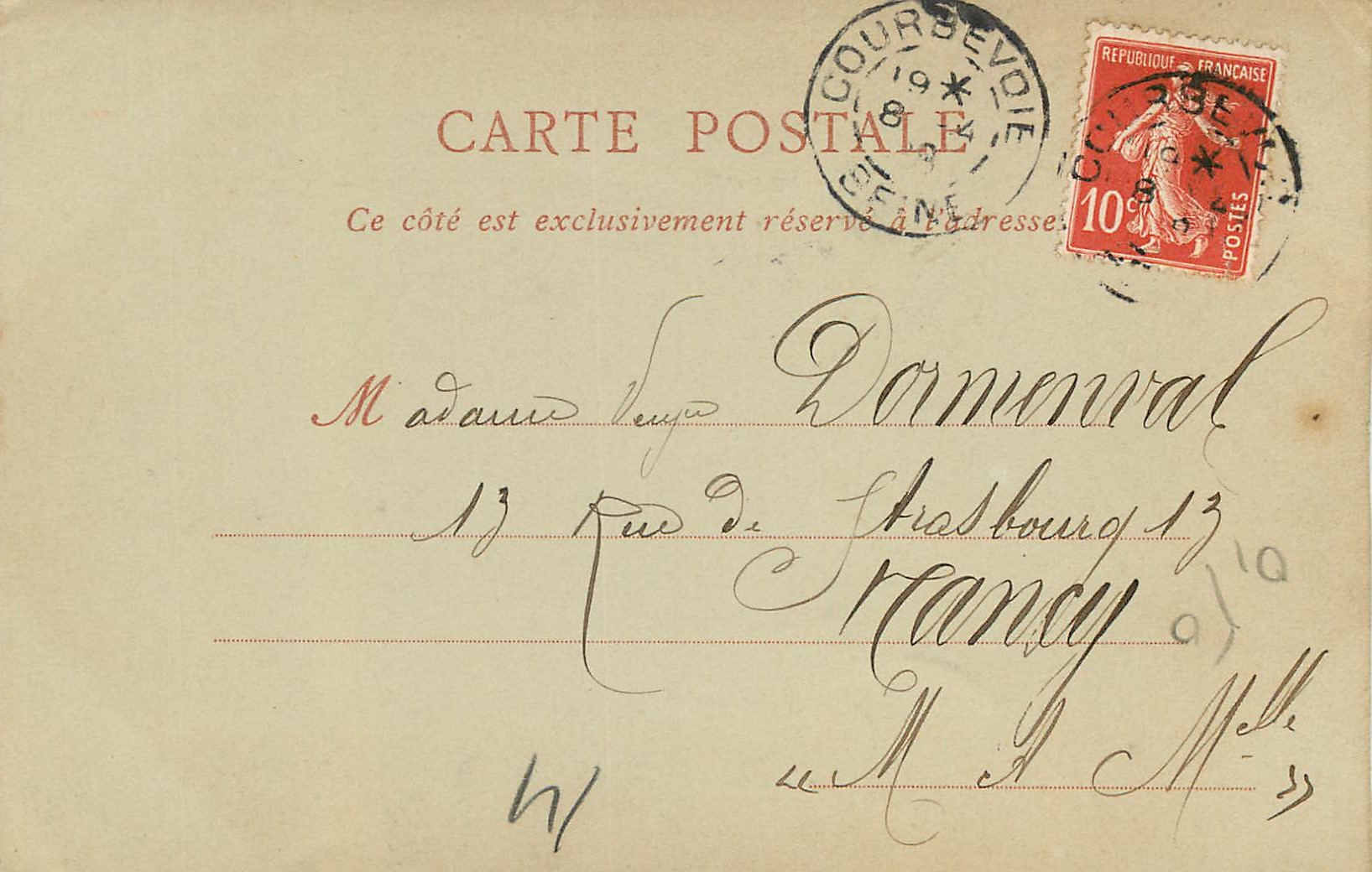 CPA Chartres Cote Sud de la Cathedrale (carte 1900) — Verso