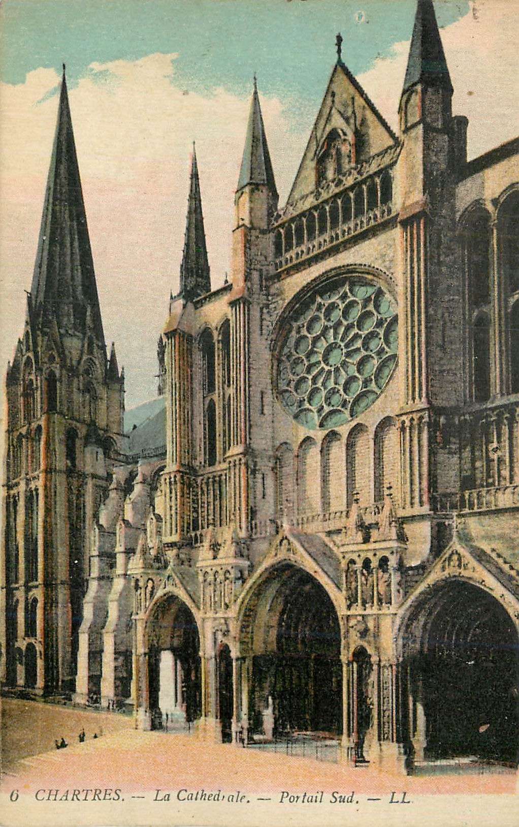 CPA Chartres La Cathedrale Portail sud