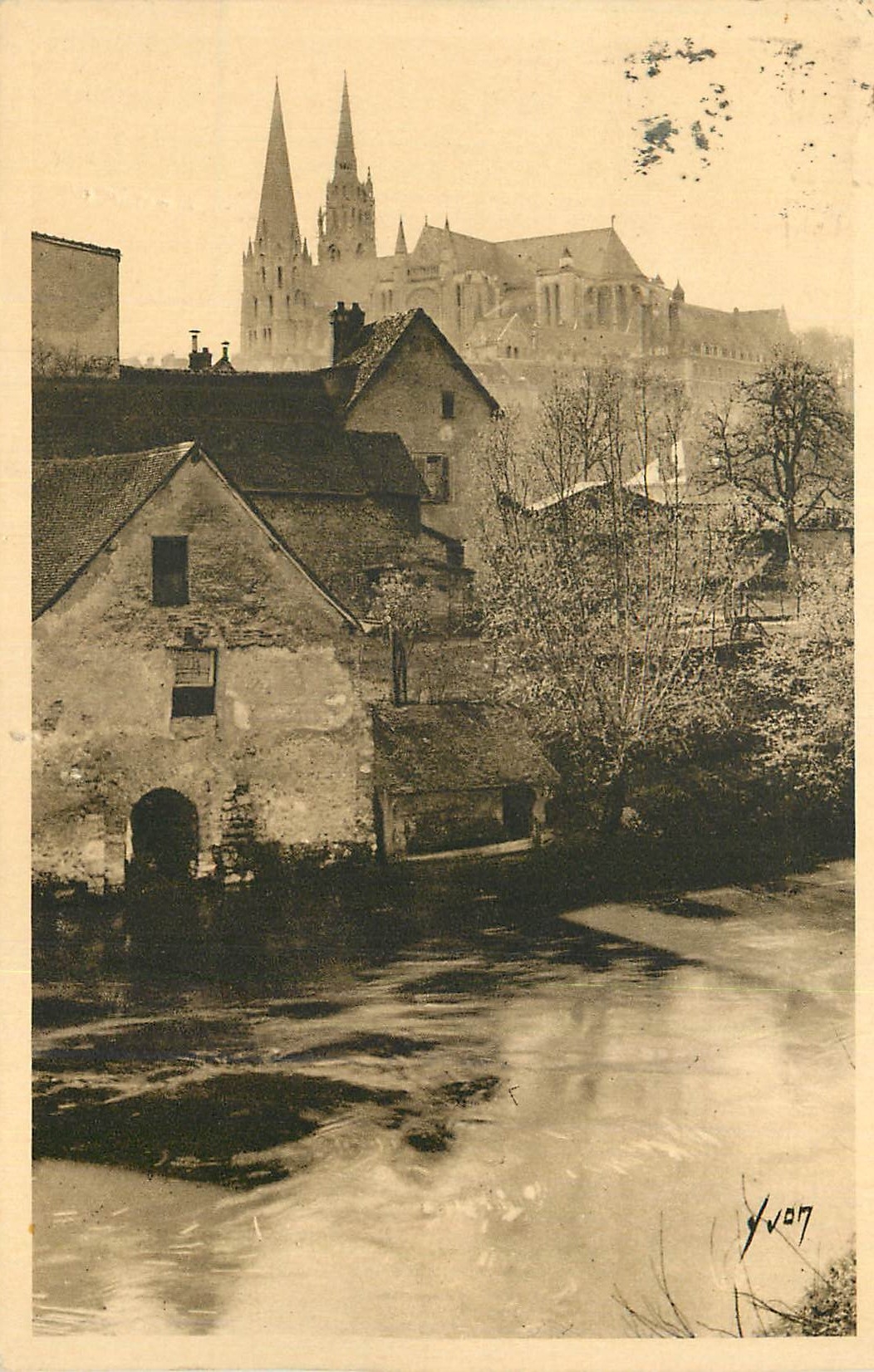 CPA Chartres (Eure et Loir) Matinee de Printemps sur les Bords de l'Eure