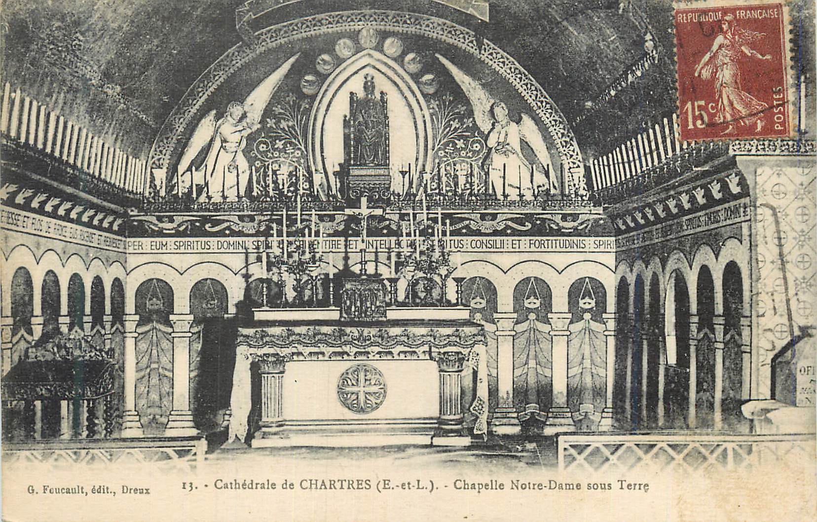 CPA Cathedrale de Chartres (E et L) Chapelle Notre Dame sous Terre