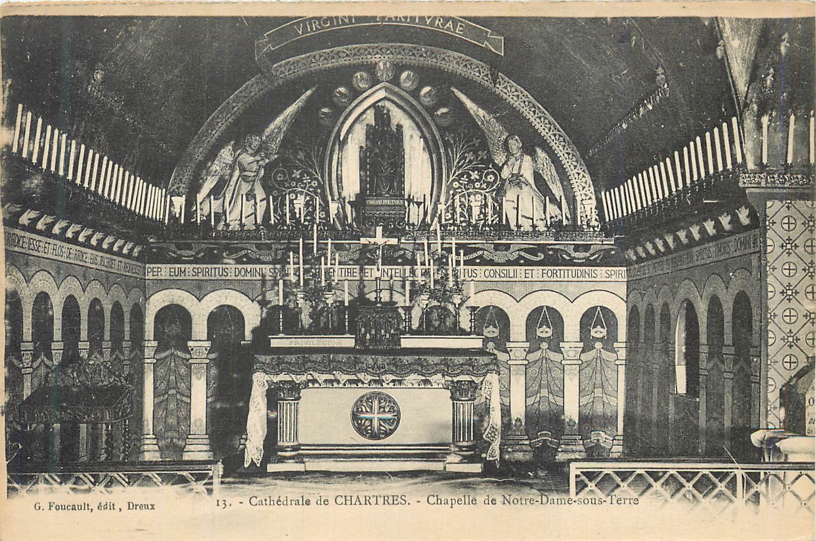 CPA Cathedrale de Chartres Chapelle de Notre Dame sous Terre