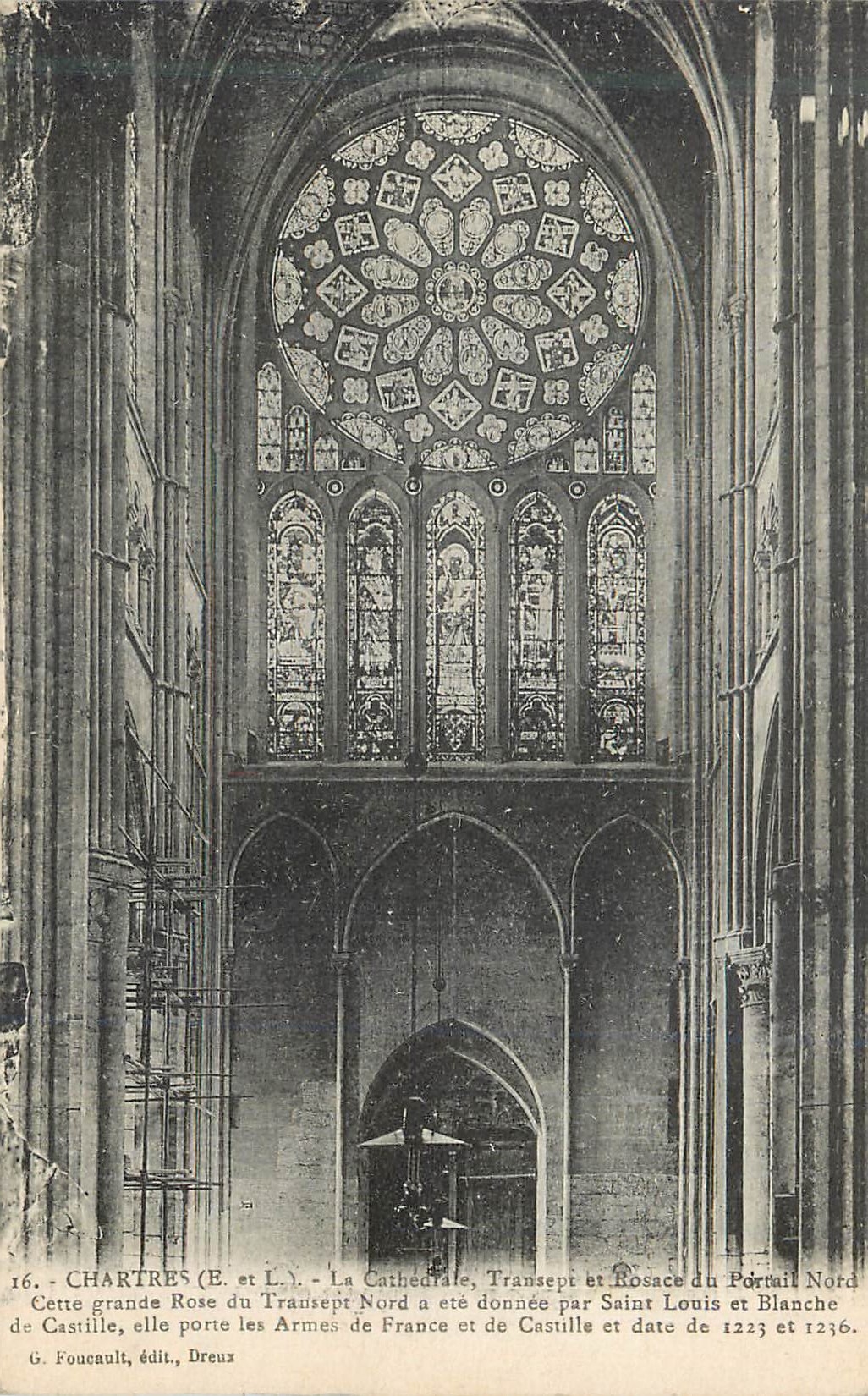 Chartres (E. et L.) - La Cathédrale, Transept Nord et Rosace du Portail Nord