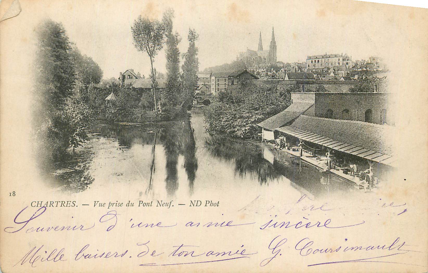 Chartres — Vue prise du Pont Neuf — ND Phot