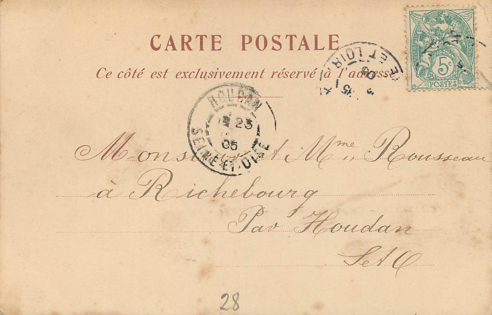 CPA Chartres Vue Prise du Pont Neuf Lavoir (carte 1900) — Verso