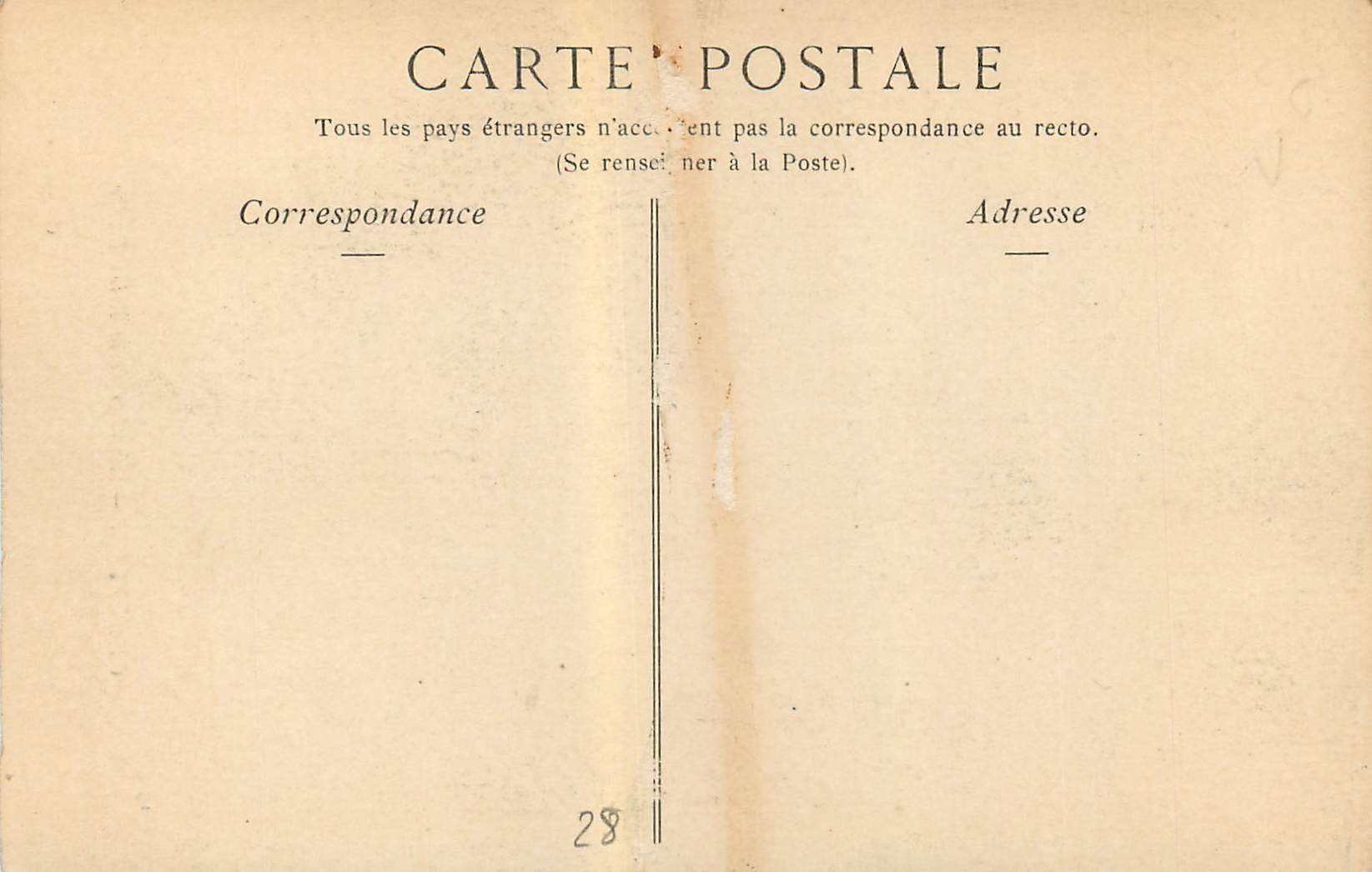 CPA Chartres Escalier de la Reine Berthe — Rückseite