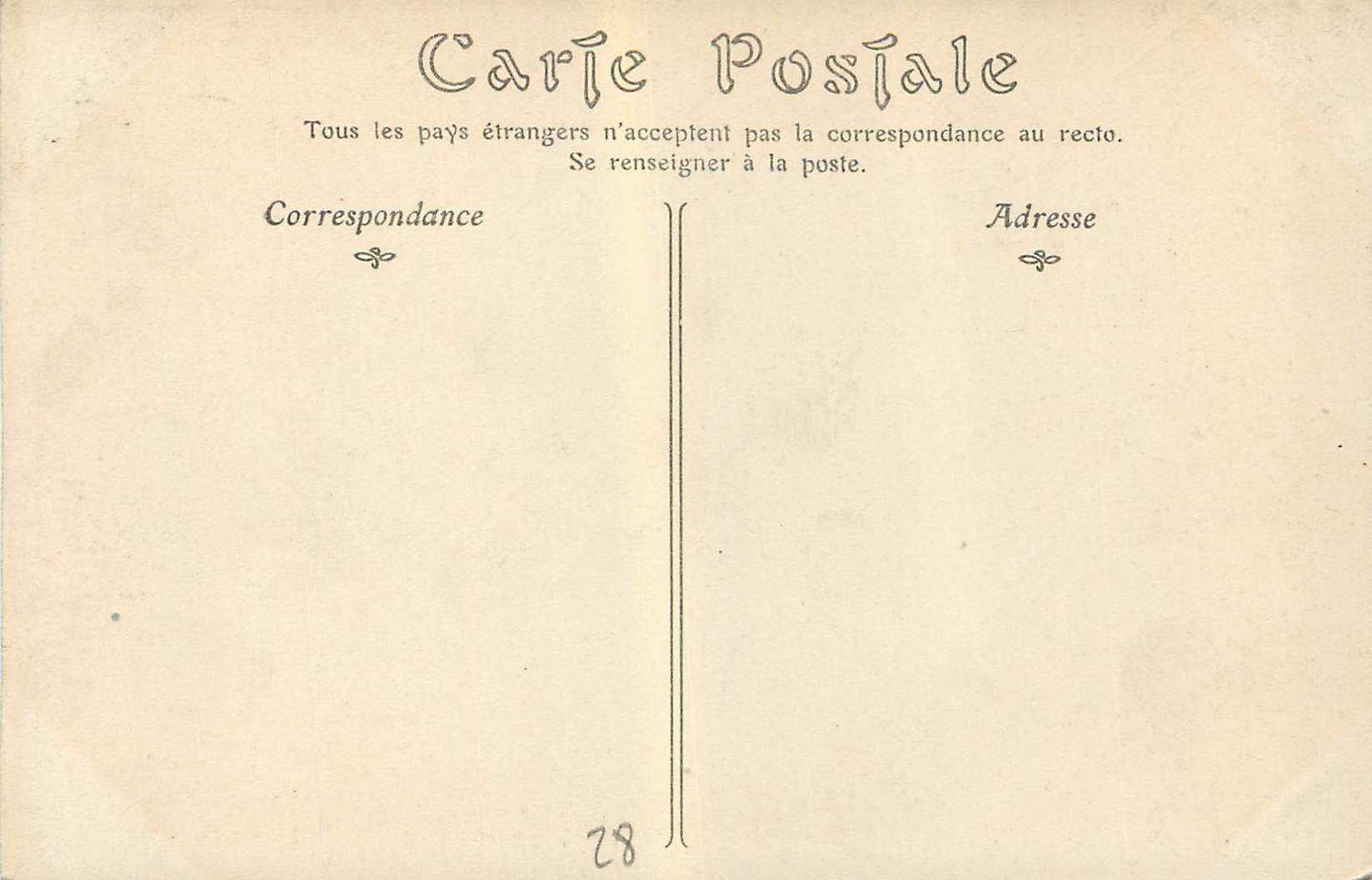 CPA Chartres Escalier de la Reine Berthe — Verso