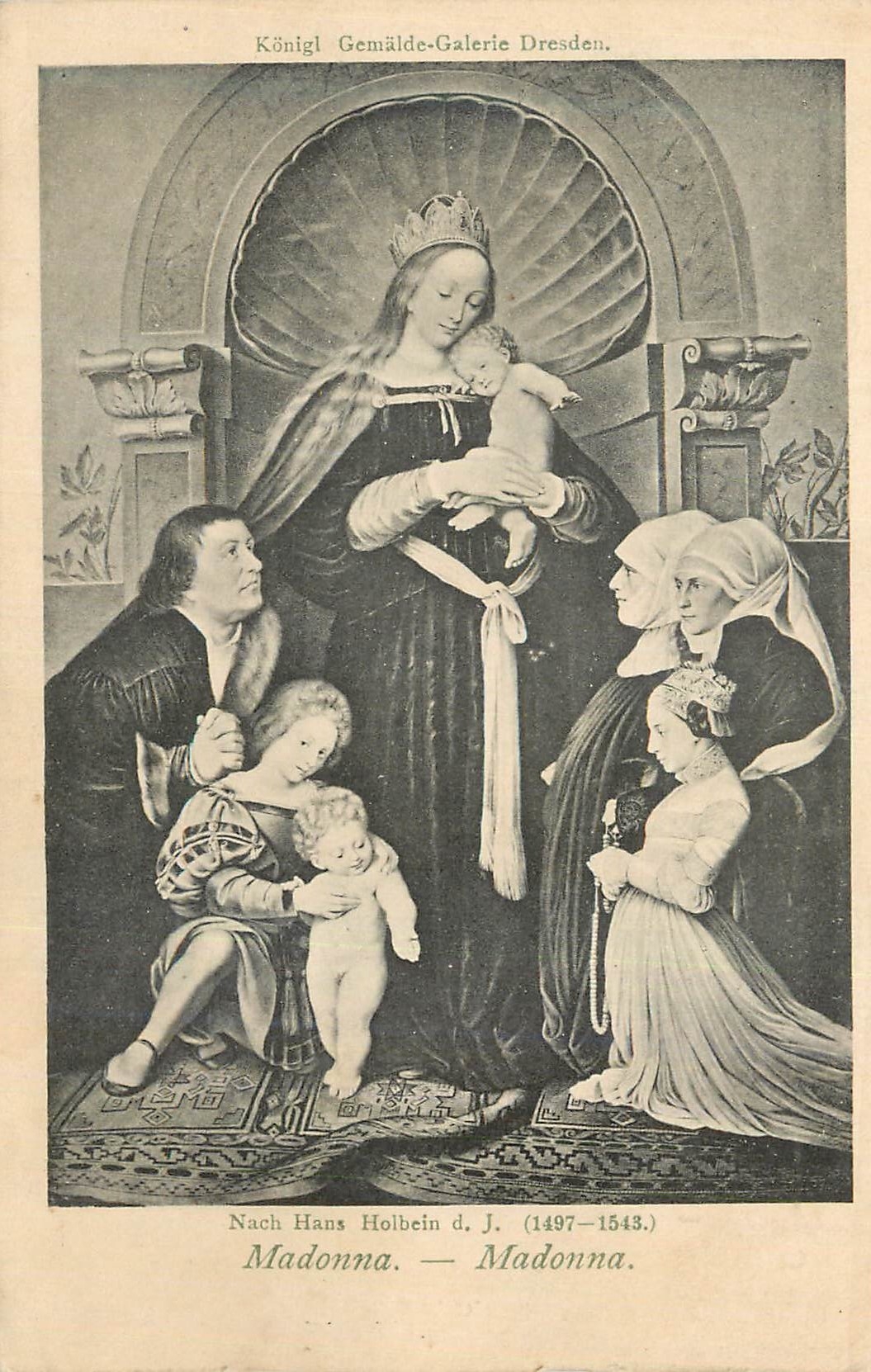 CPA Madonna Nach Hans Holbein d j (1497 1545)