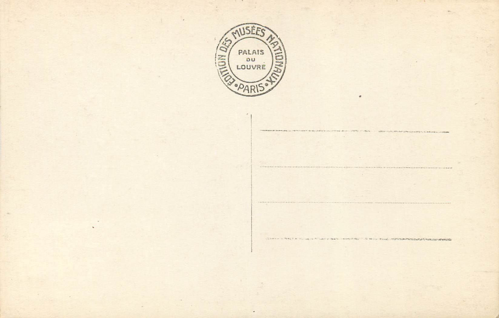 CPA Musee de Blerancourt Wille Le Patriotisme Francais — Verso