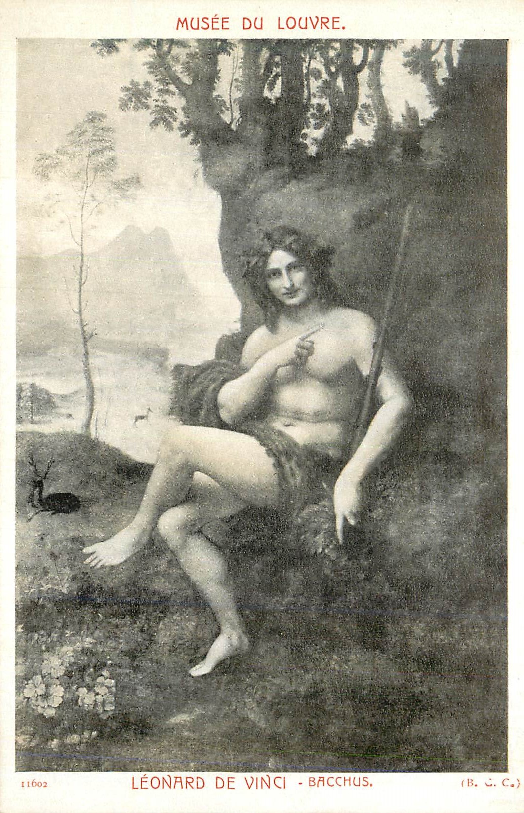 CPA Musee du Louvre Leonard de Vinci Bacchus