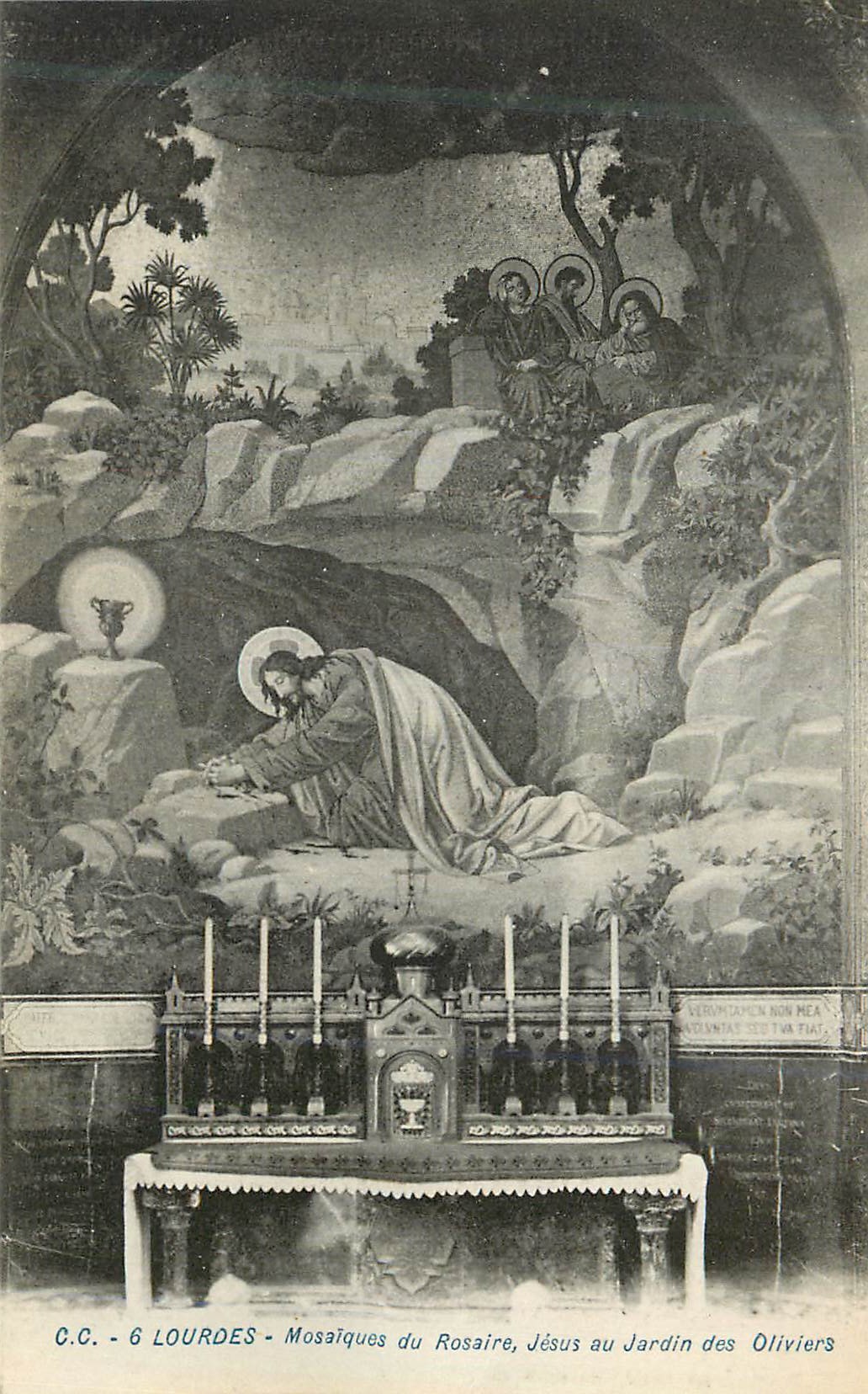CPA Lourdes Mosaiques du Rosaire Jesus au Jardin des Oliviers