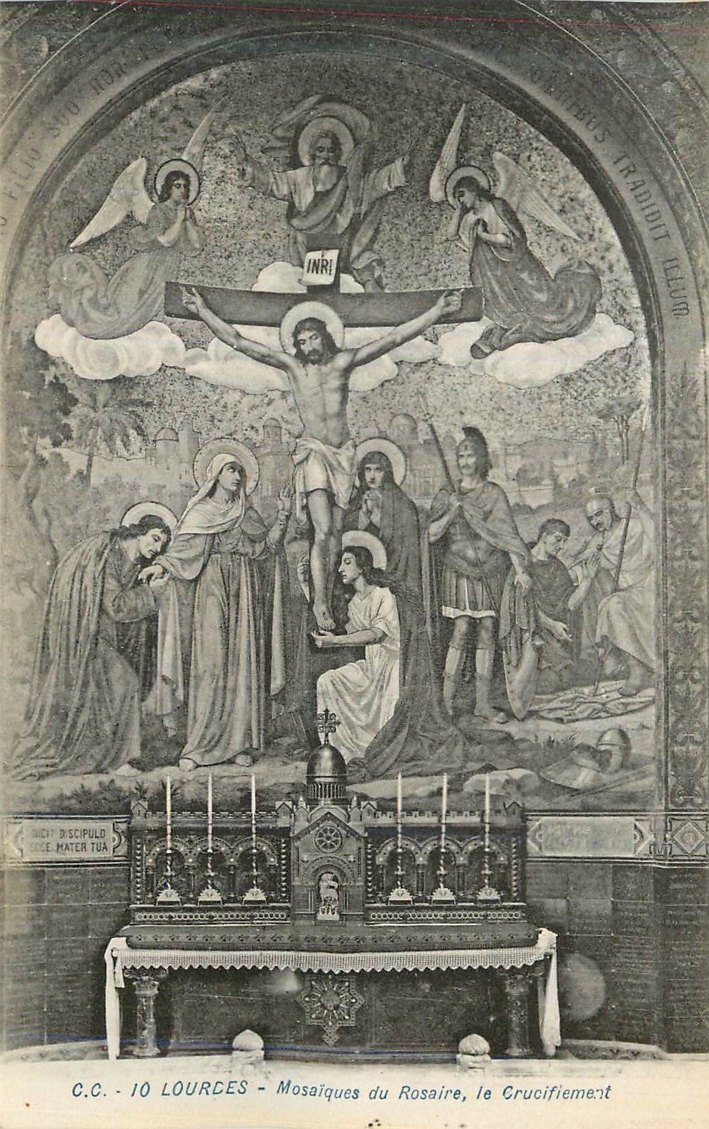 CPA Lourdes Mosaiques du Rosaire le Crucifiement
