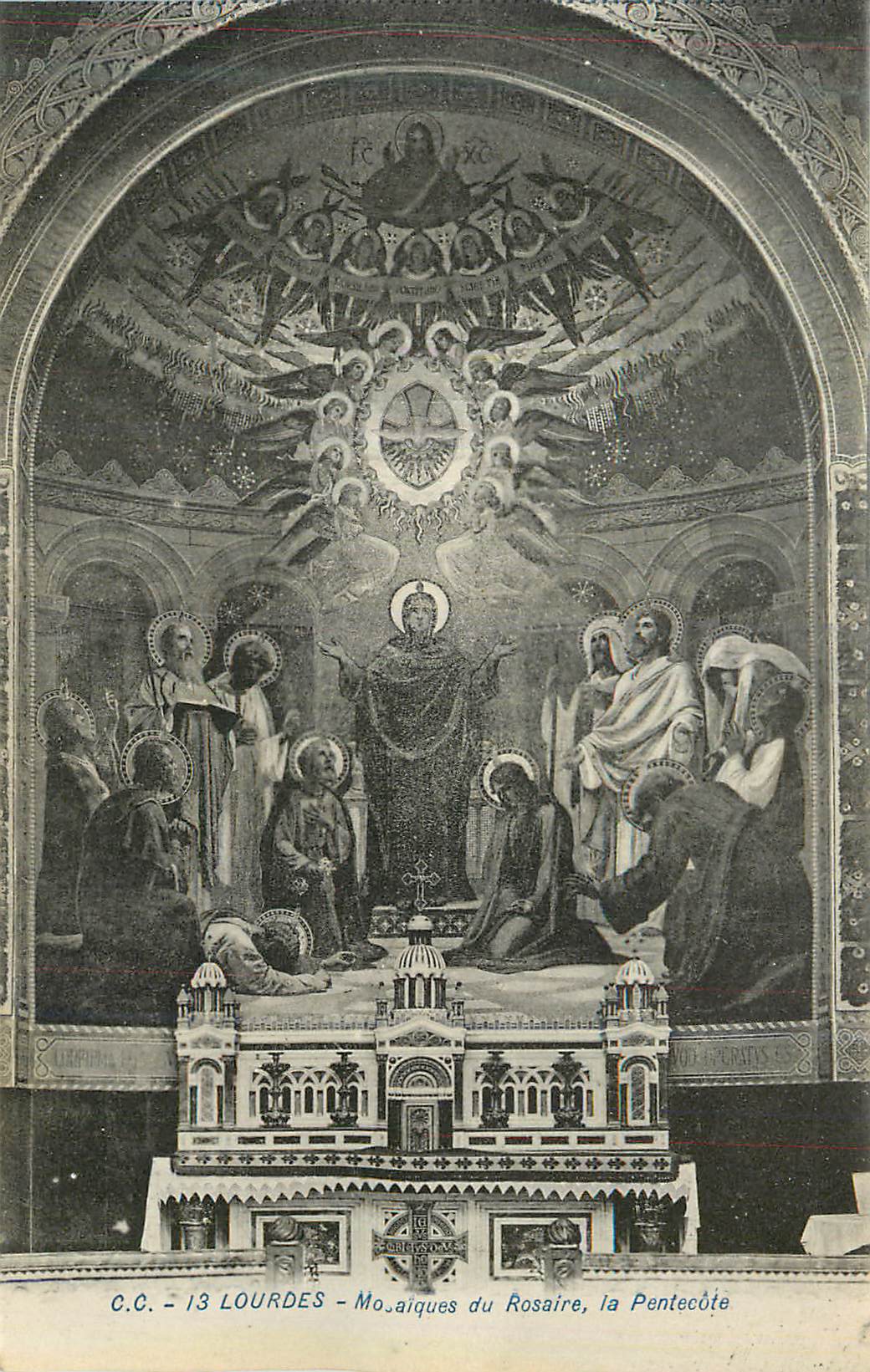 CPA Lourdes Mosaiques du Rosaire la Pentecote