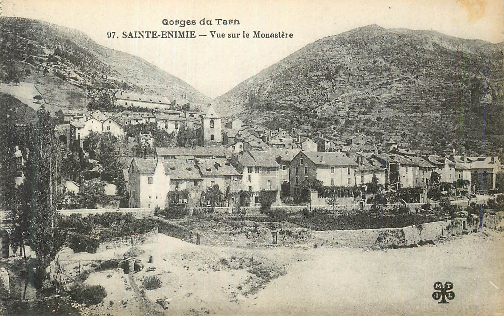 Gorges du Tarn — Sainte-Enimie — Vue sur le Monastère — M.T.L. n°97