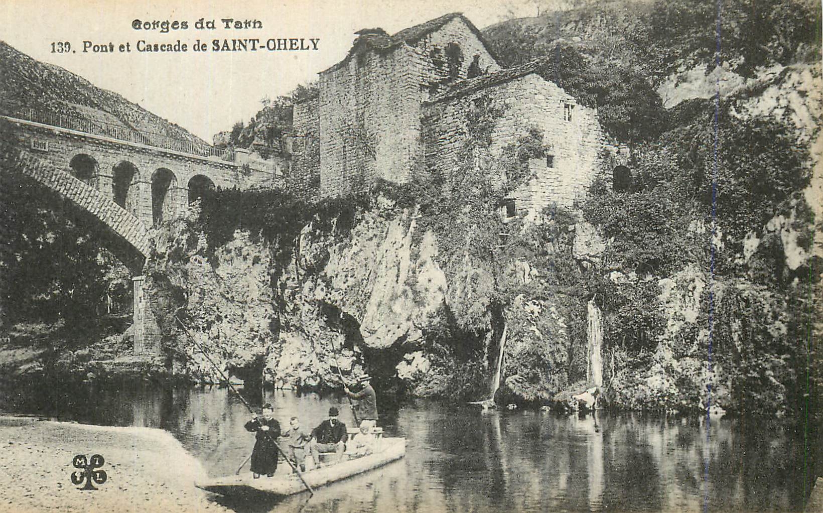 CPA Gorges du Tarn Pont et Cascade de Saint Ohely
