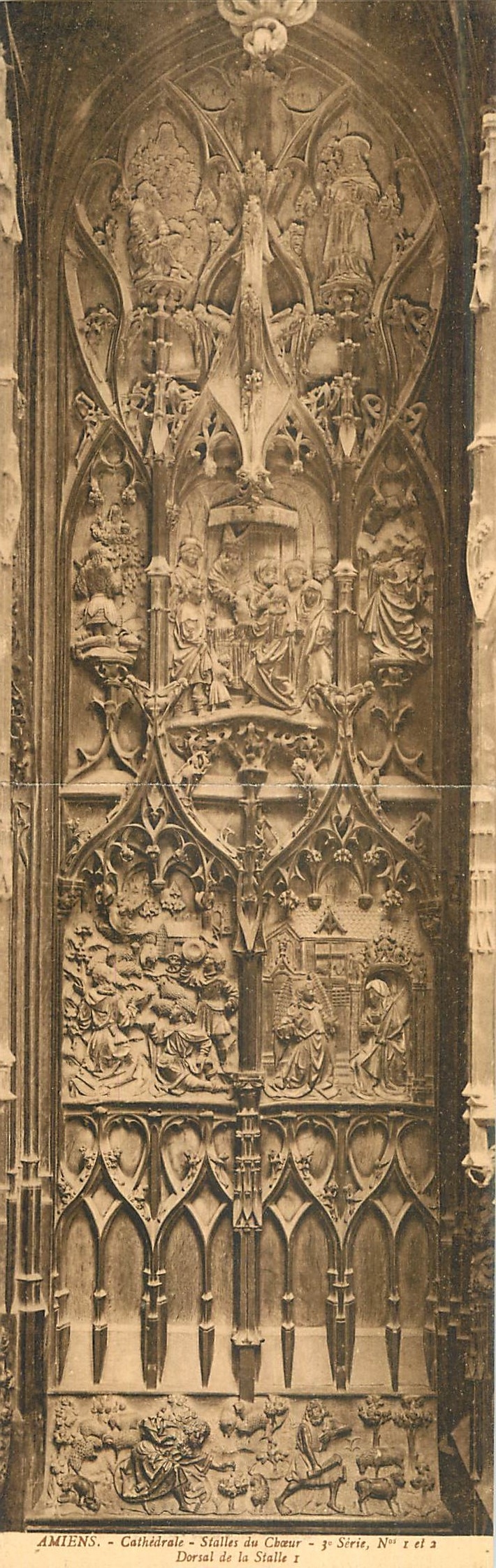 Amiens - Cathédrale - Dorsal de la Stalle - 3e Série, N° 1 et 2