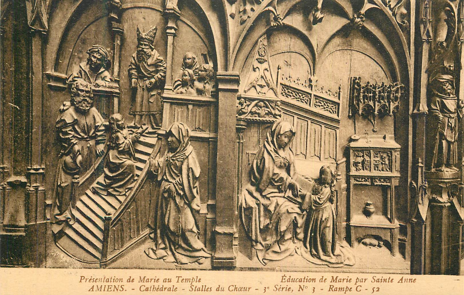CPA Amiens Cathedrale Stalles du Choeur