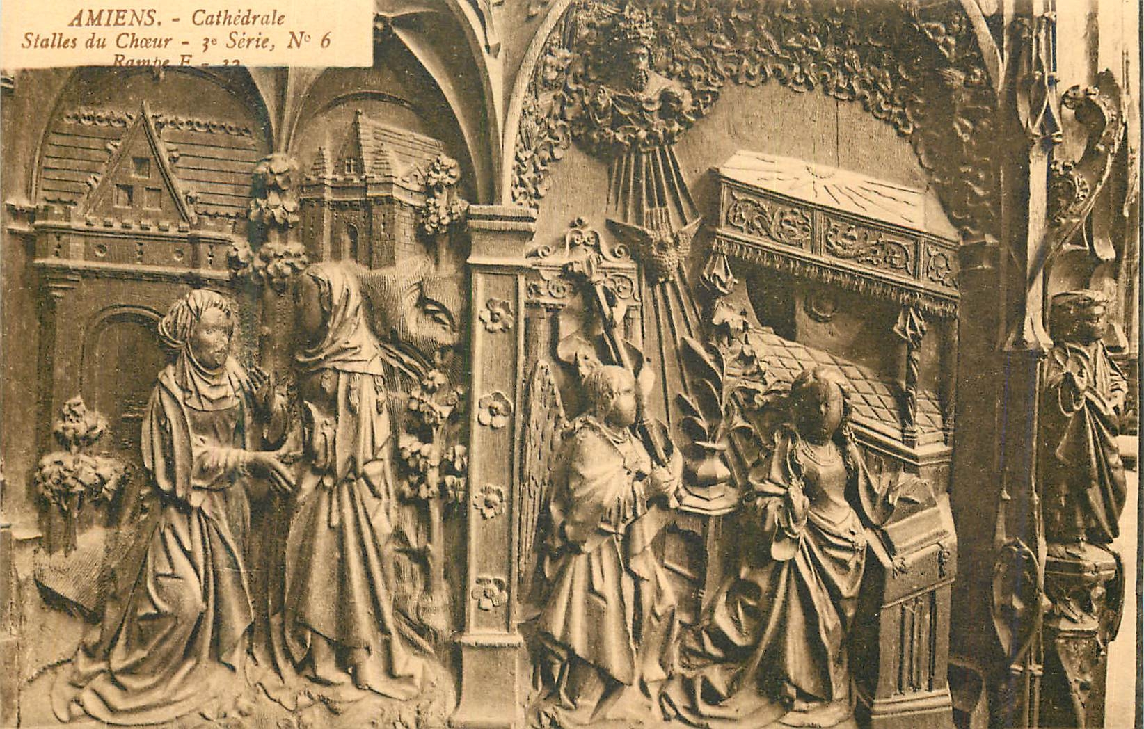 CPA Amiens Cathedrale Stalles du Choeur