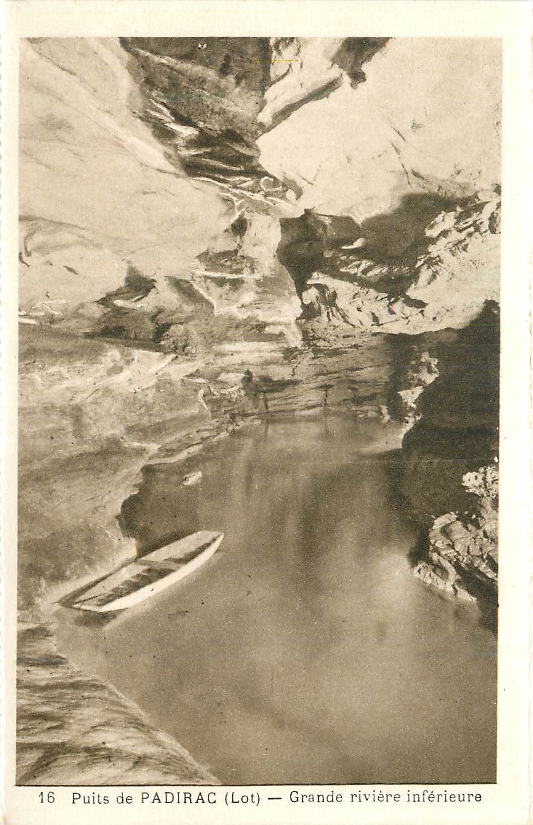 Puits de PADIRAC (Lot) — Grande rivière inférieure — Phototypie Hélio, Limoges