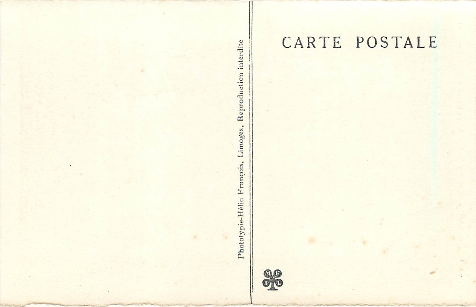 Puits de PADIRAC (Lot) — Grande rivière inférieure — Phototypie Hélio, Limoges — Rückseite