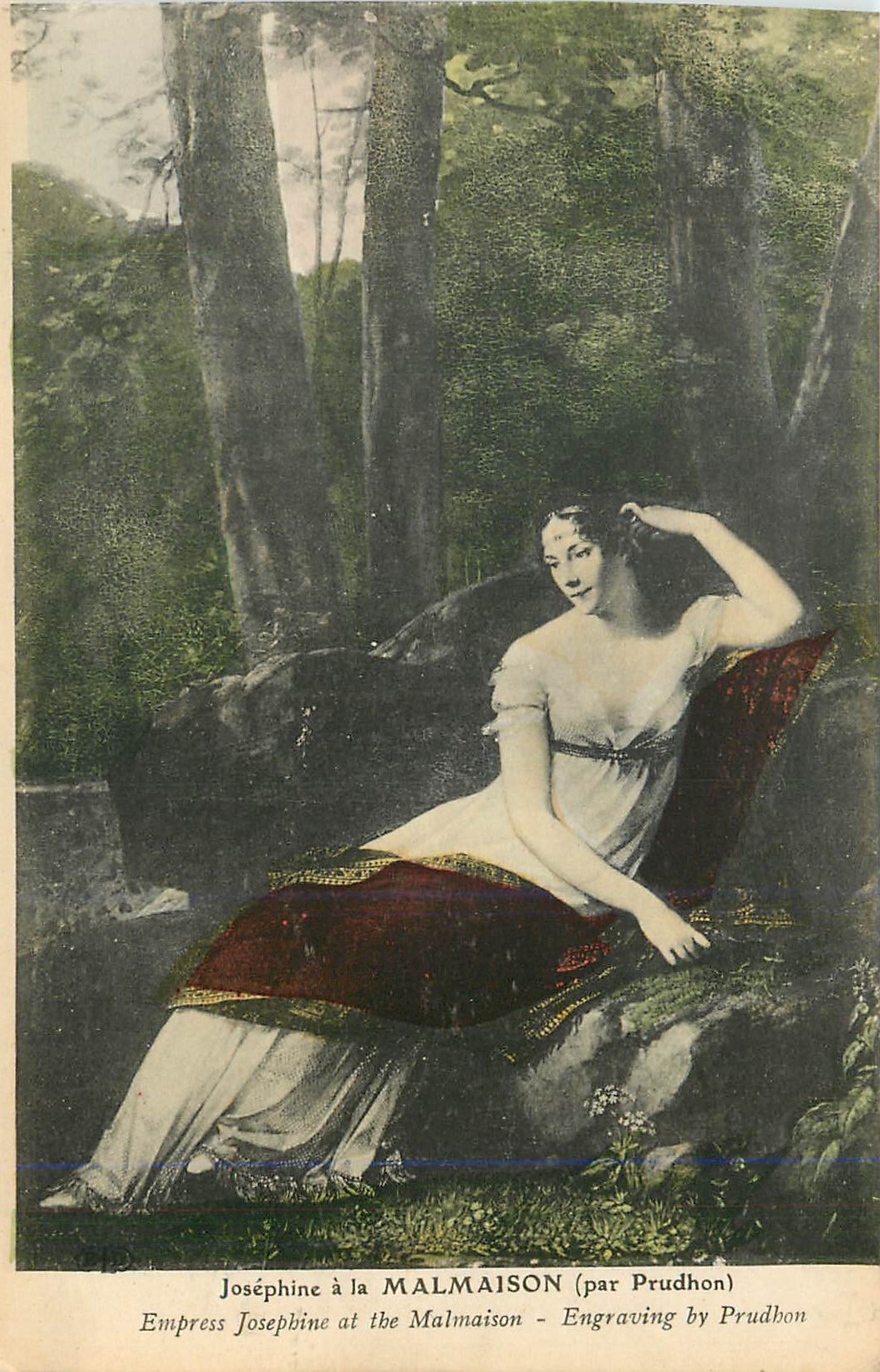 CPA Josephine a la Malmaison (par Prudhon)