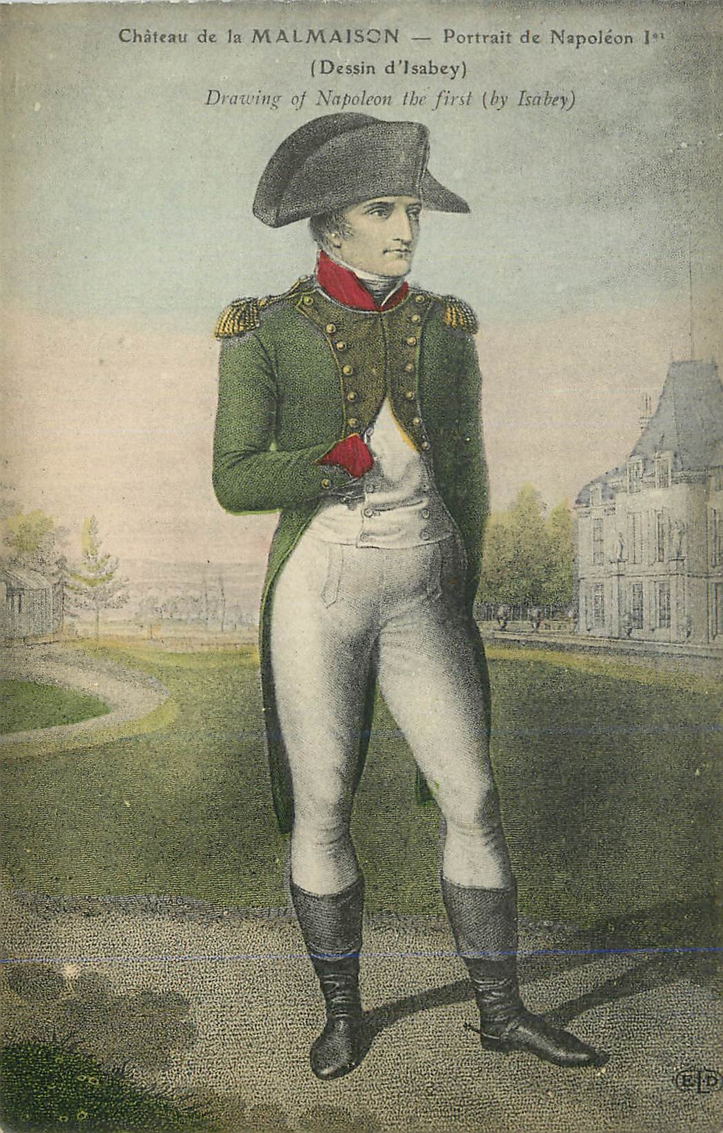 CPA Chateau de la Malmaison  Portrait de Napoleon 1er (Dessin d'Isabey)