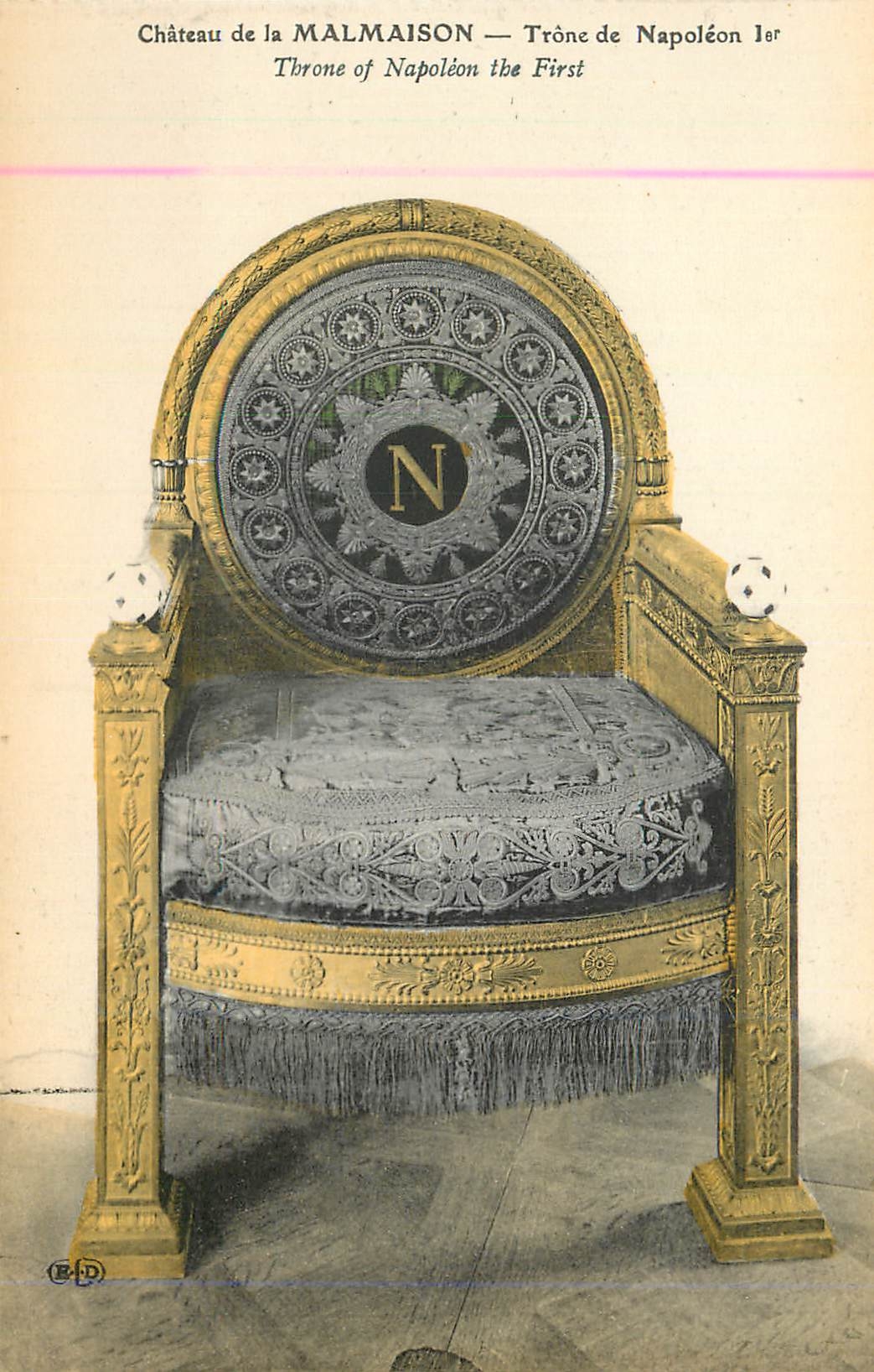 CPA Chateau de la Malmaison Trone de Napoleon Ier