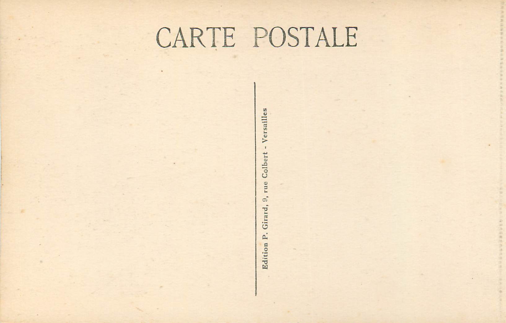 CPA Versailles Palais du Petit Trianon — Verso