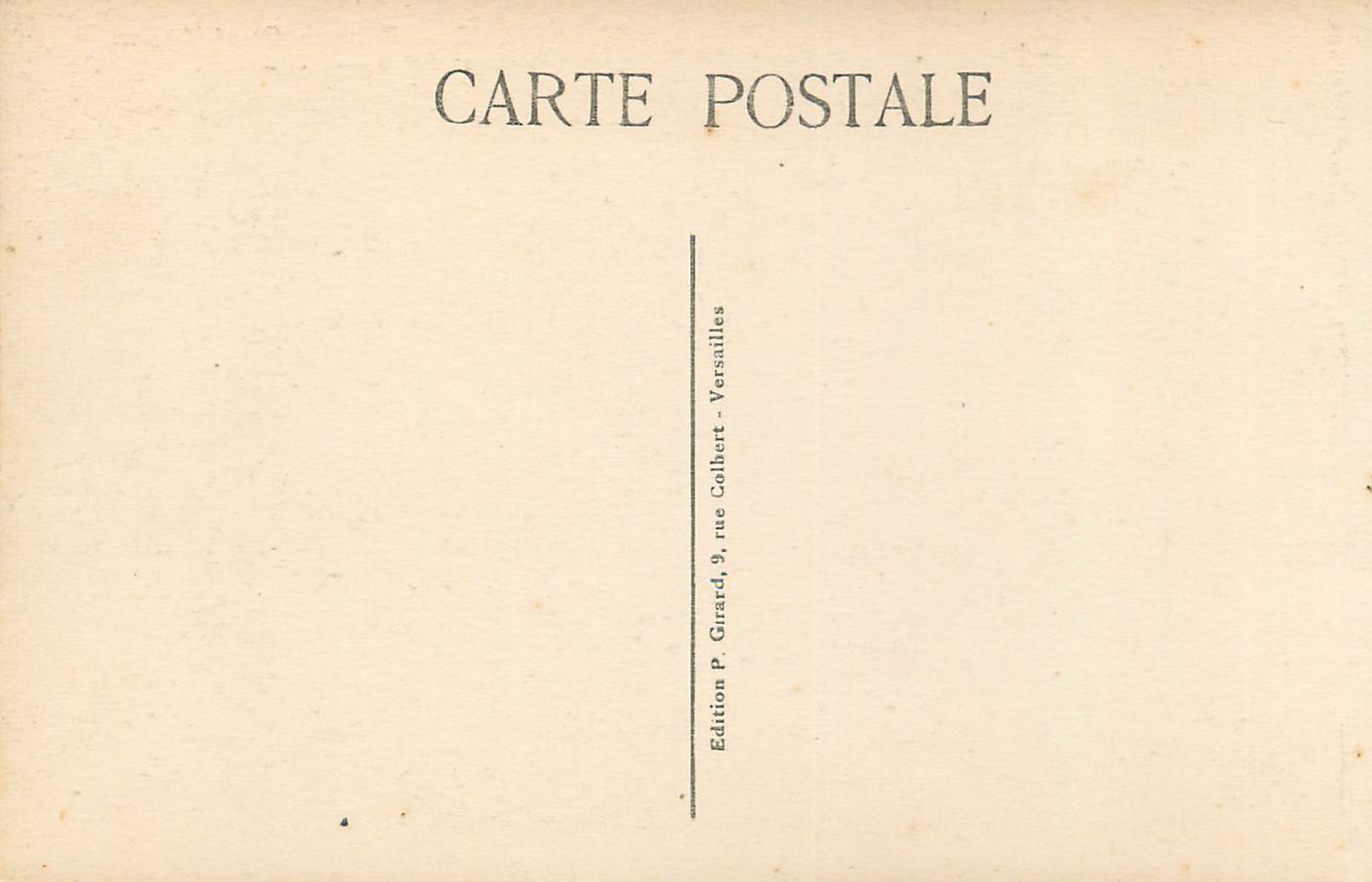 Versailles — Palais du Grand Trianon — Édition P. Girard — Rückseite