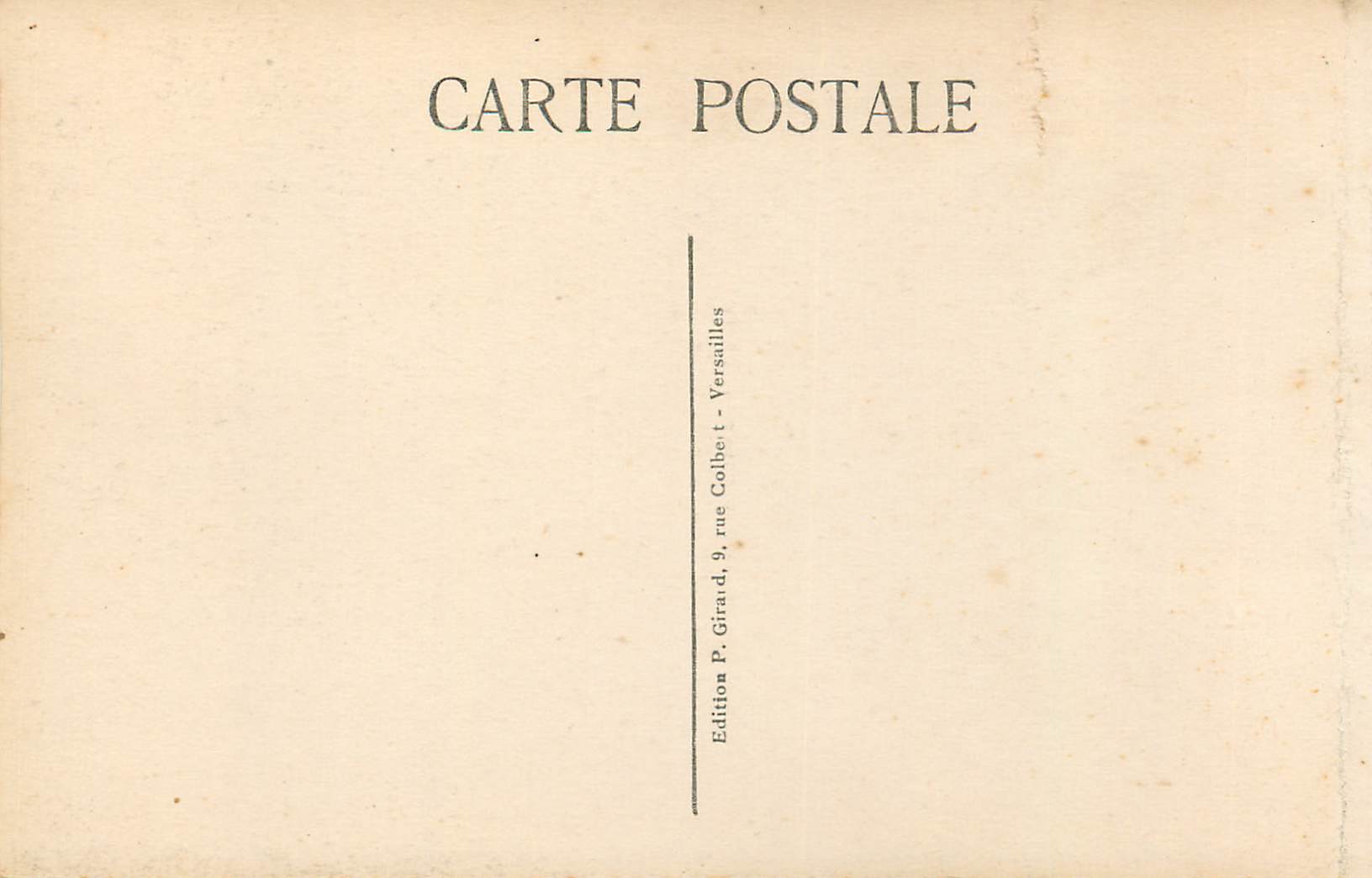 Versailles — Les Grandes Eaux au Bassin de Latone — Édition P. Girard — Verso