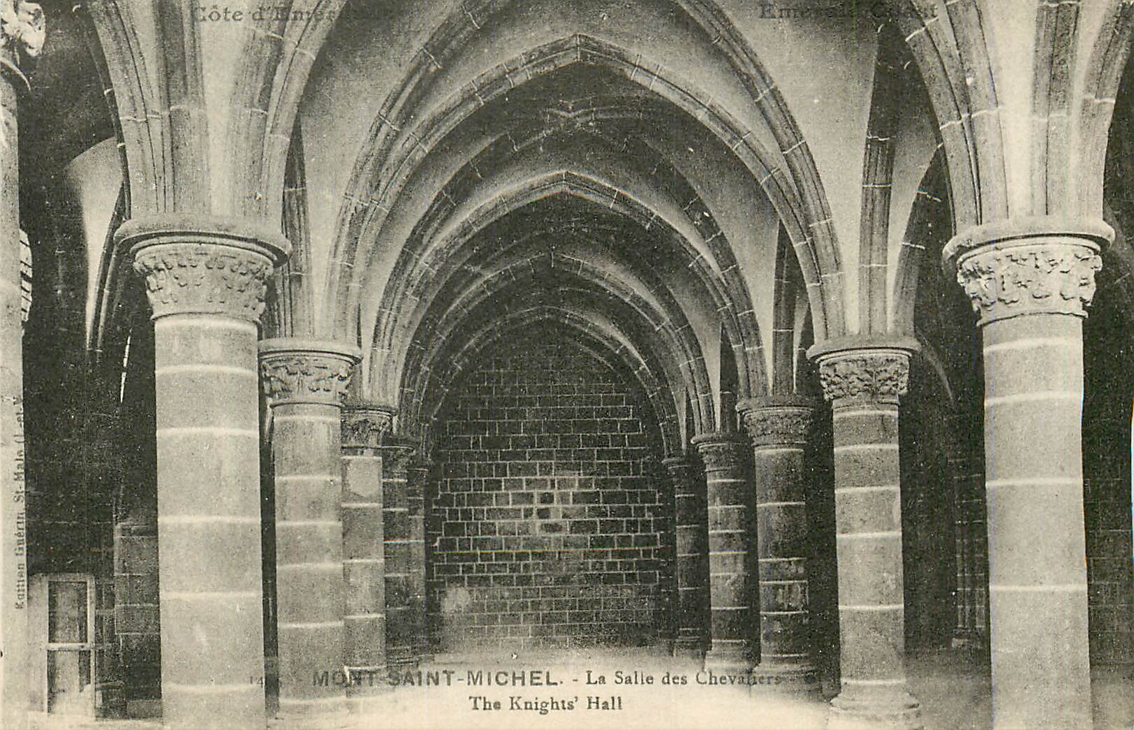 CPA Mont Saint Michel la Salle des Chevaliers