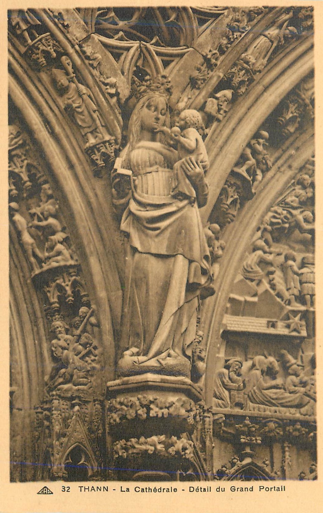 Thann - La Cathédrale - Détail du Grand Portail