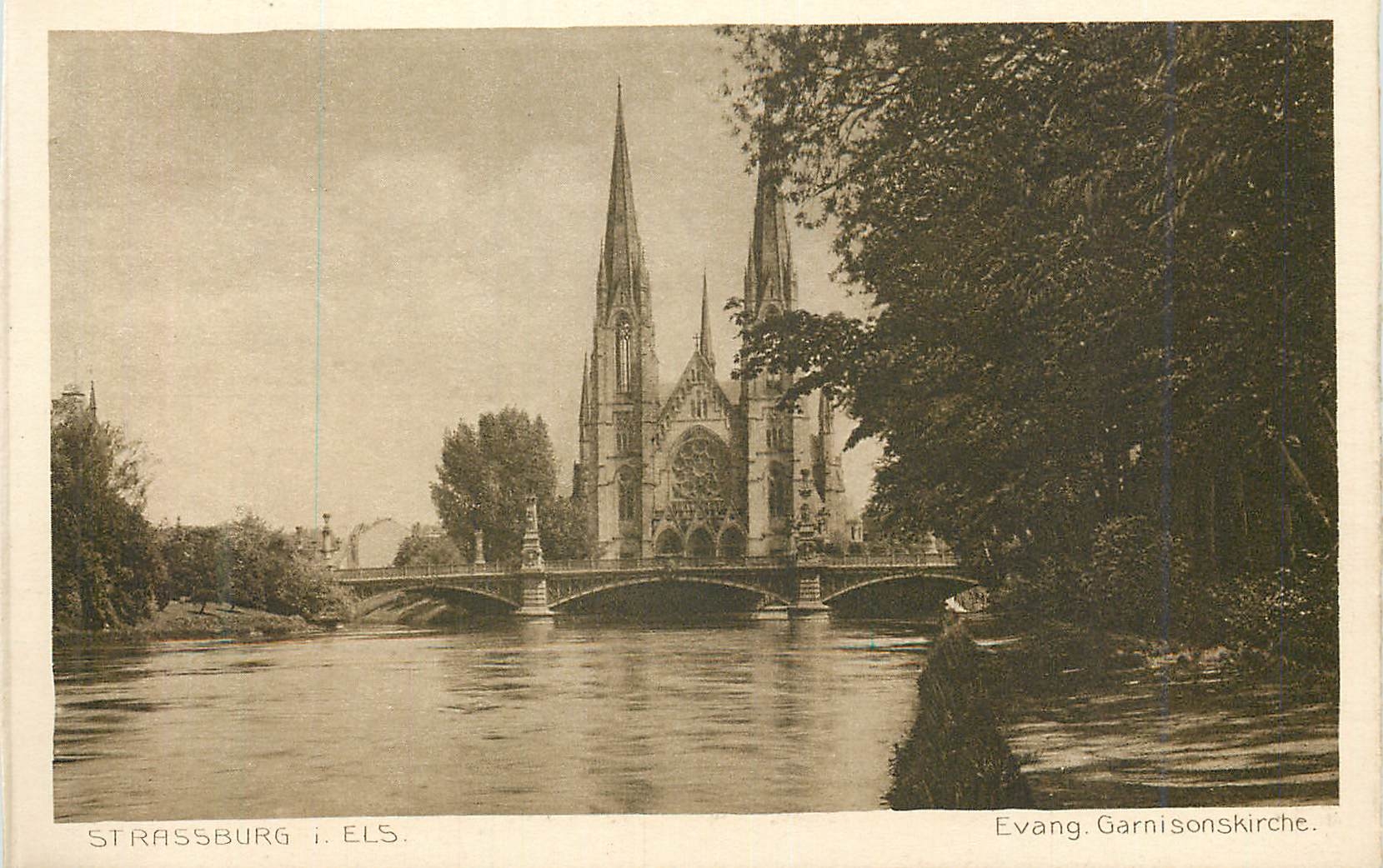 CPA Strassburg Evang Garnisonskirche