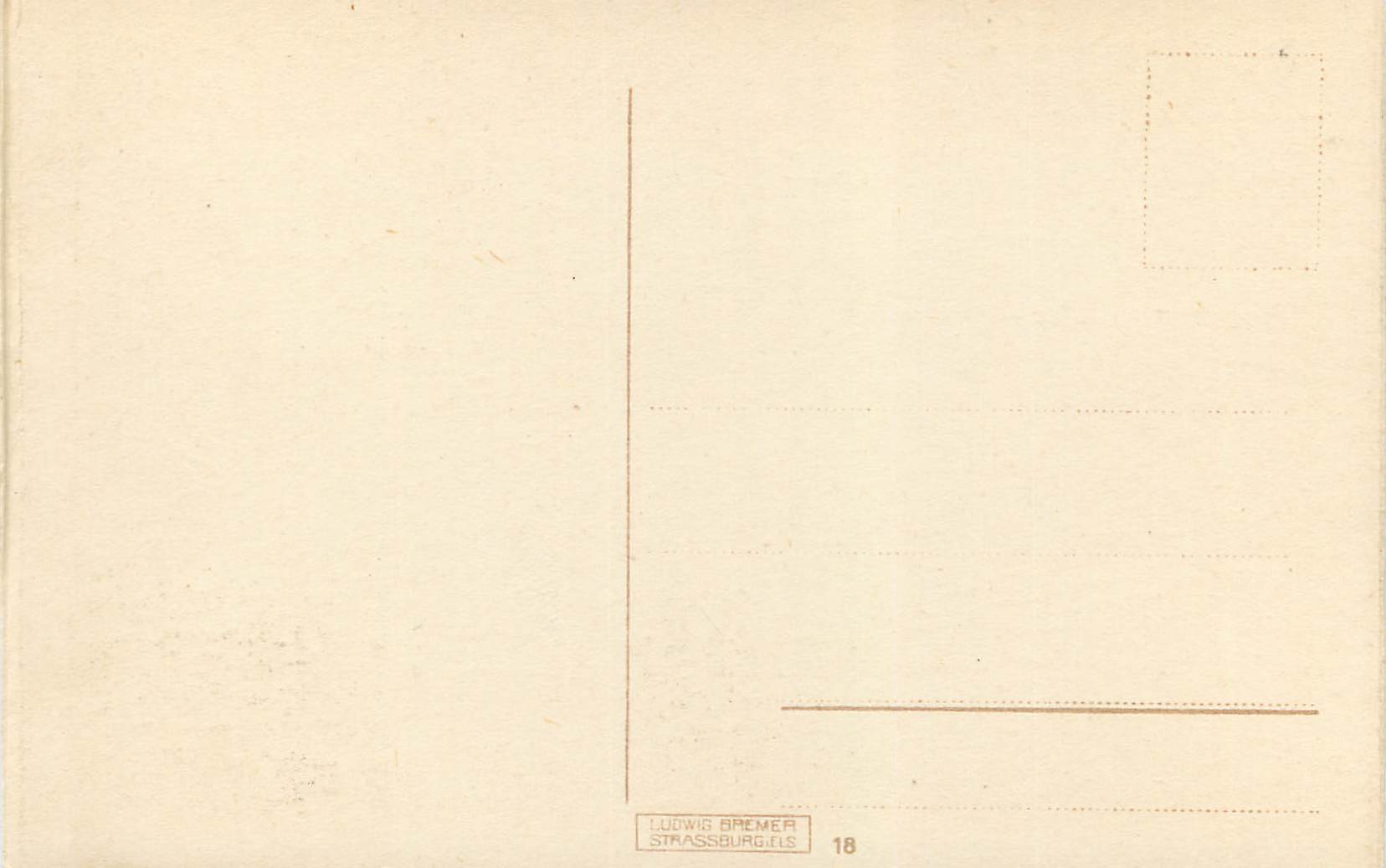 CPA Strassburg Evang Garnisonskirche — Verso