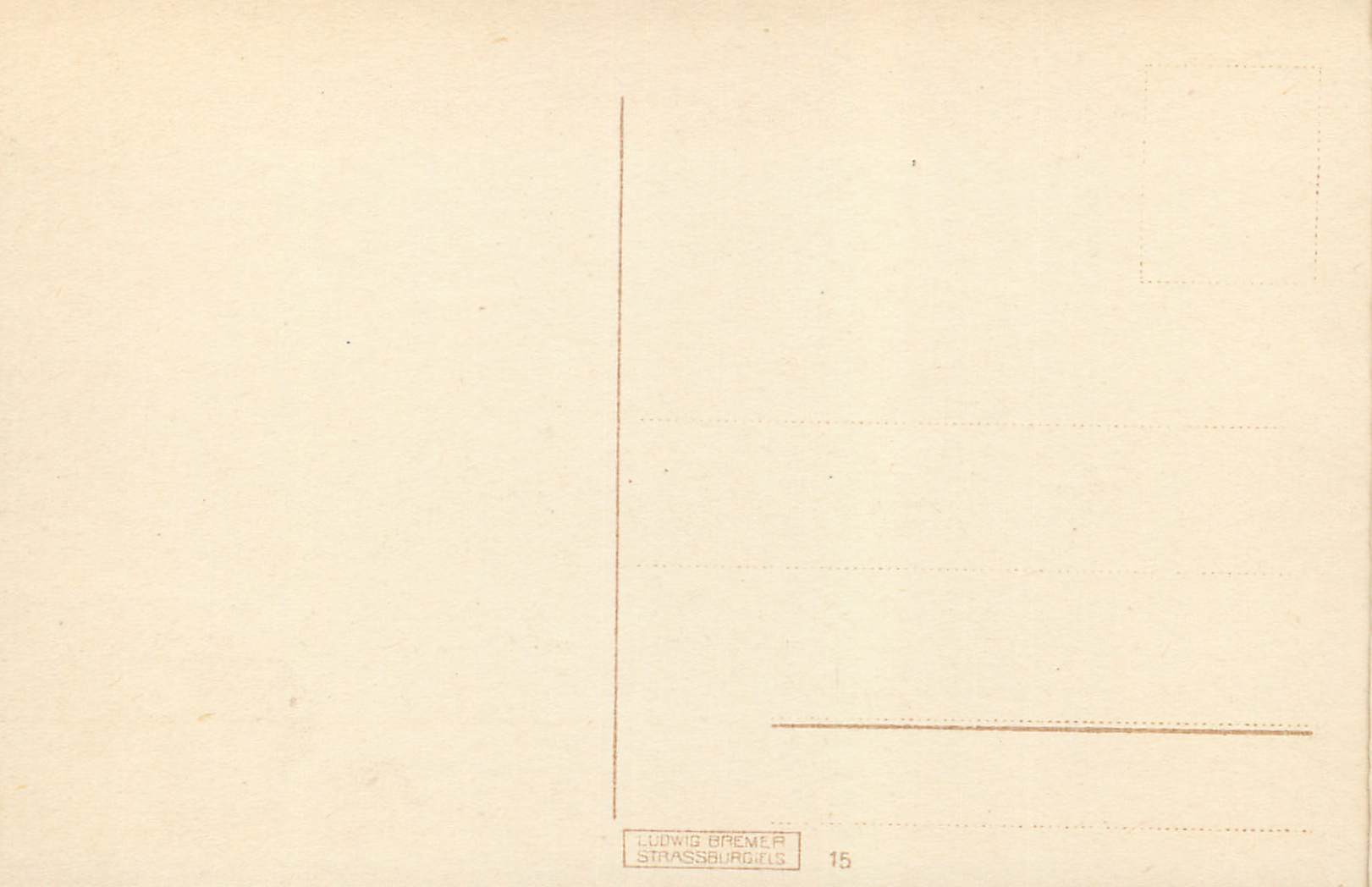 Strasbourg i. Els. — Stadt-Theater — Ludwig Bremer, n°15 — Verso