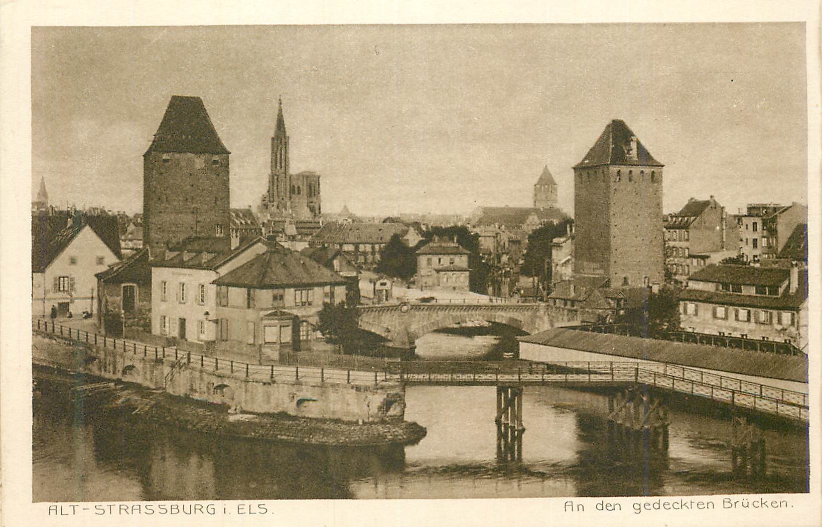 CPA Strassburg An den Gedeckten Brucken