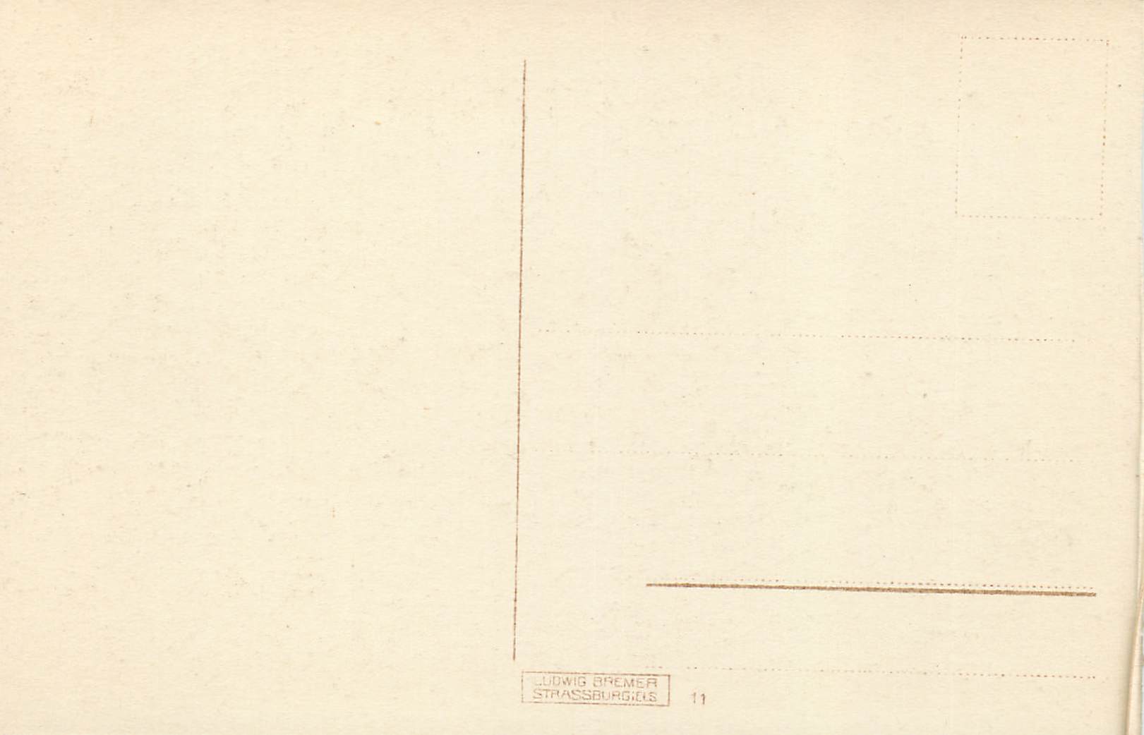 CPA Strassburg Ptlanzbad — Rückseite