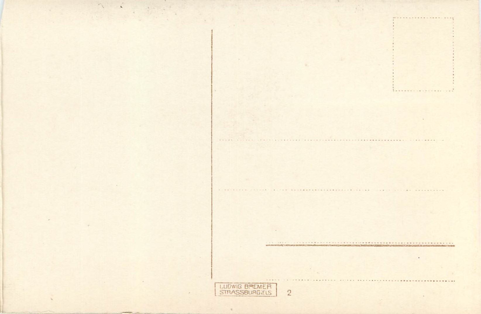 CPA Strassburg Kammerzelisches Haus — Rückseite