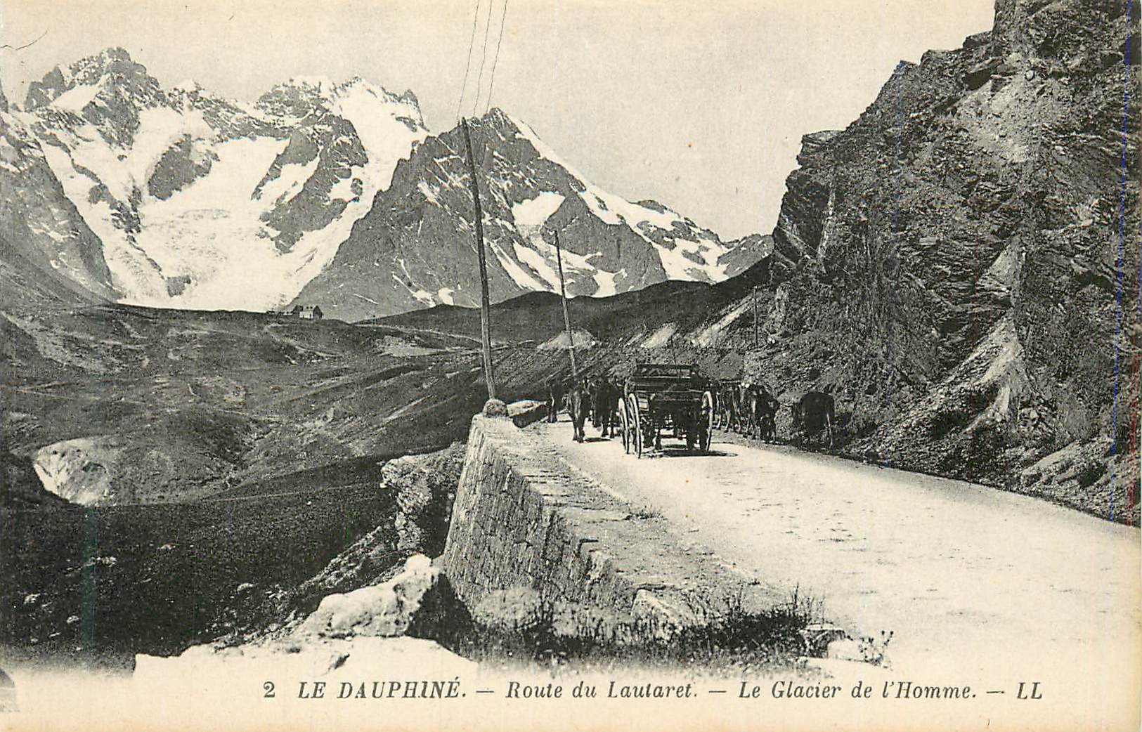 CPA le Dauphine Route du Lautaret le Glacier de l'Homme