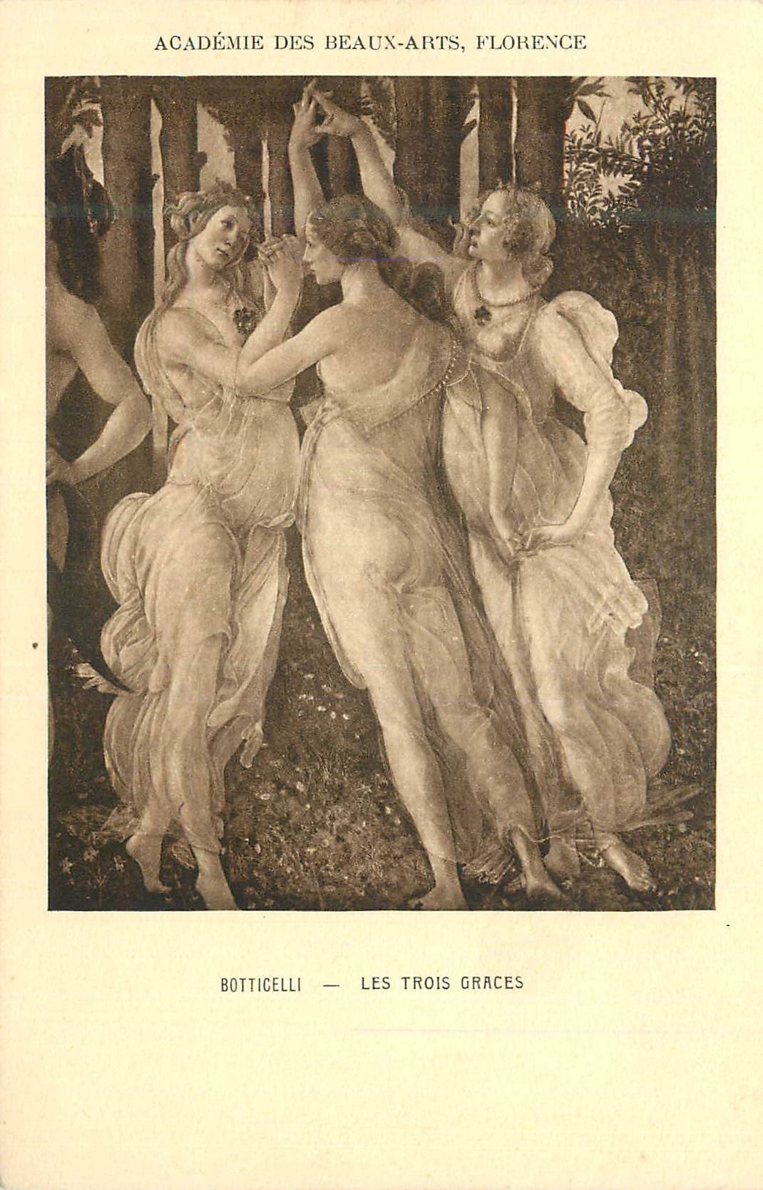 CPA Academie des Beaux Arts Florence Botticelli les Trois Graces