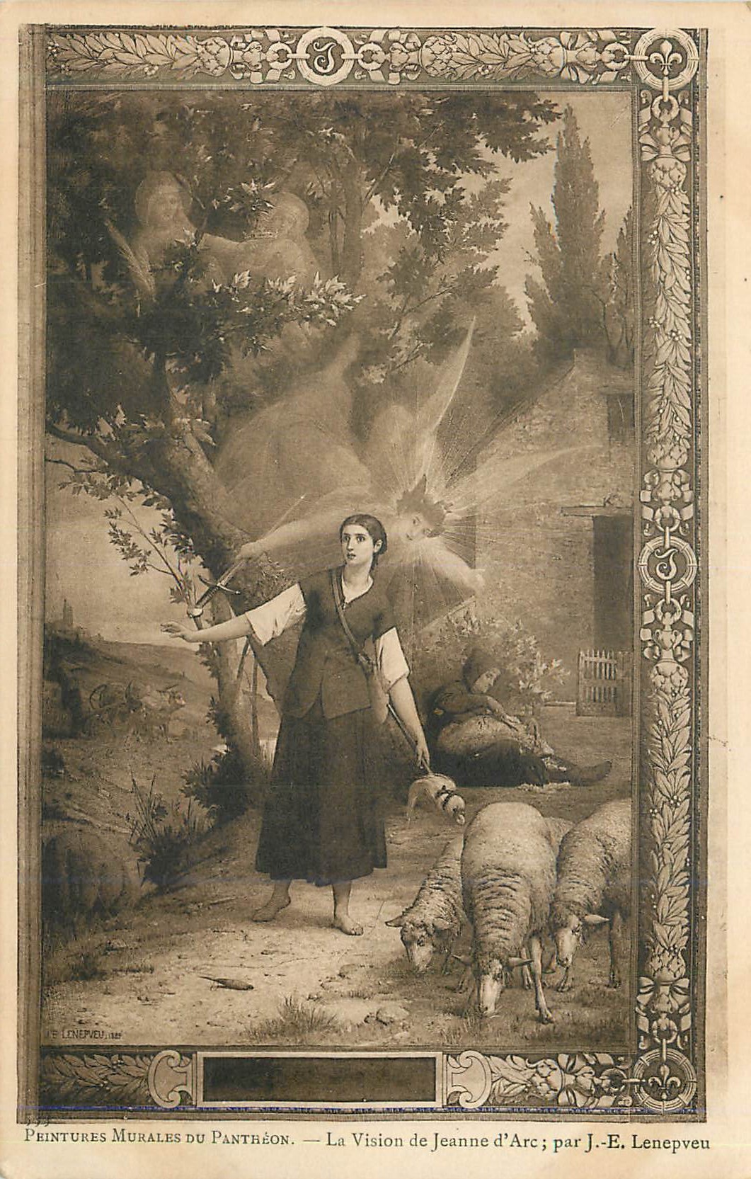 CPA Peintures Murales du Pantheon la Vision de Jeanne d'Arc par J E Lenepveu