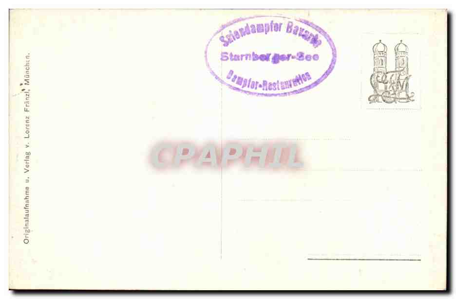 Mecklenburg- seshaupt m Steinberger See mit Zugspitze-CPA — Rückseite